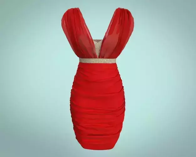 Party Dress 3D Model  3D model