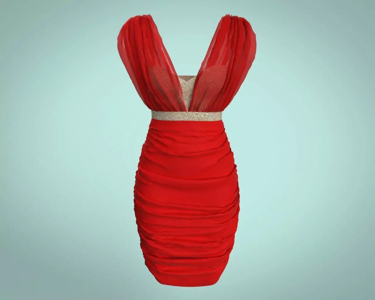 Party Dress 3D Model  3D model_0