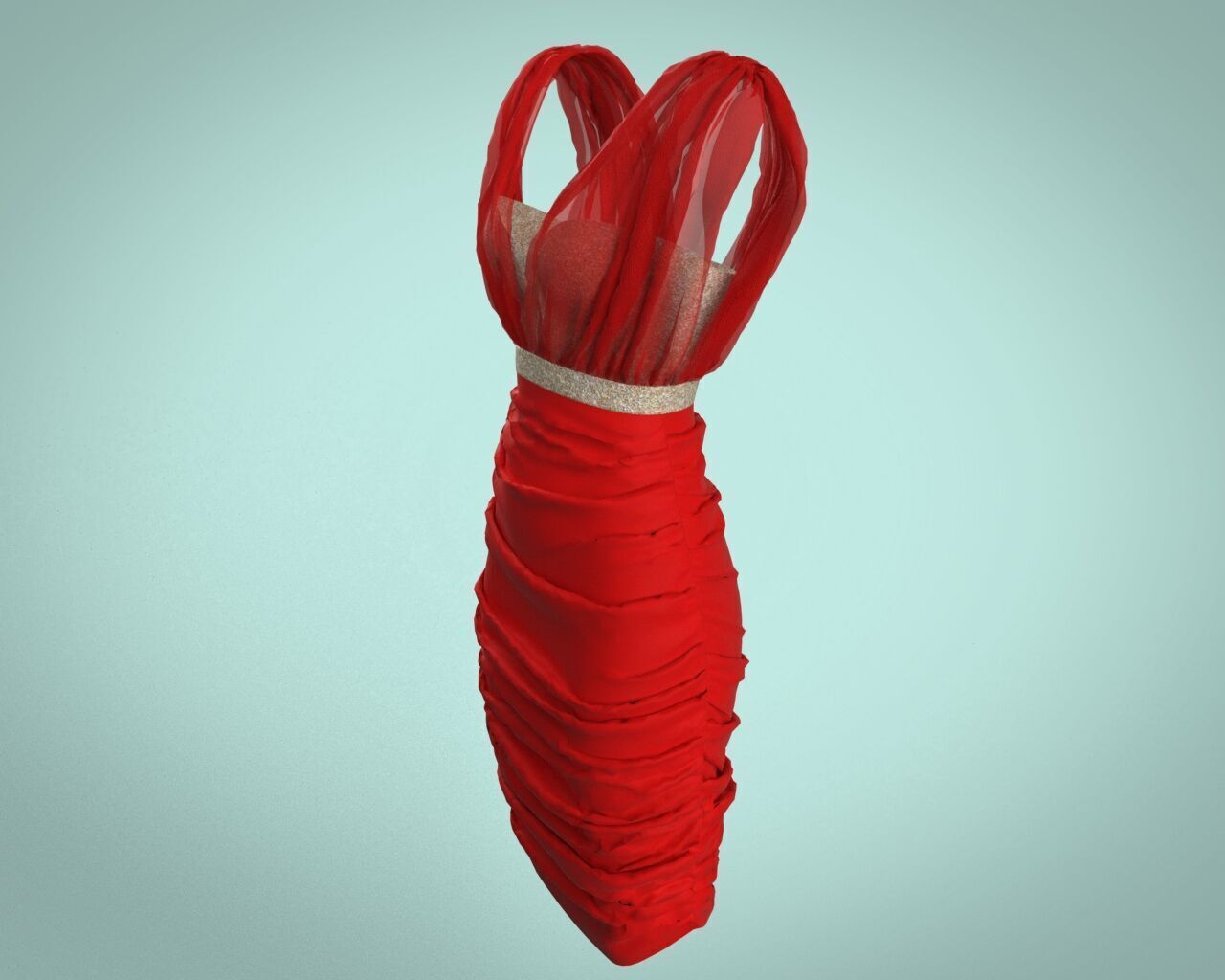 Party Dress 3D Model  3D model_11