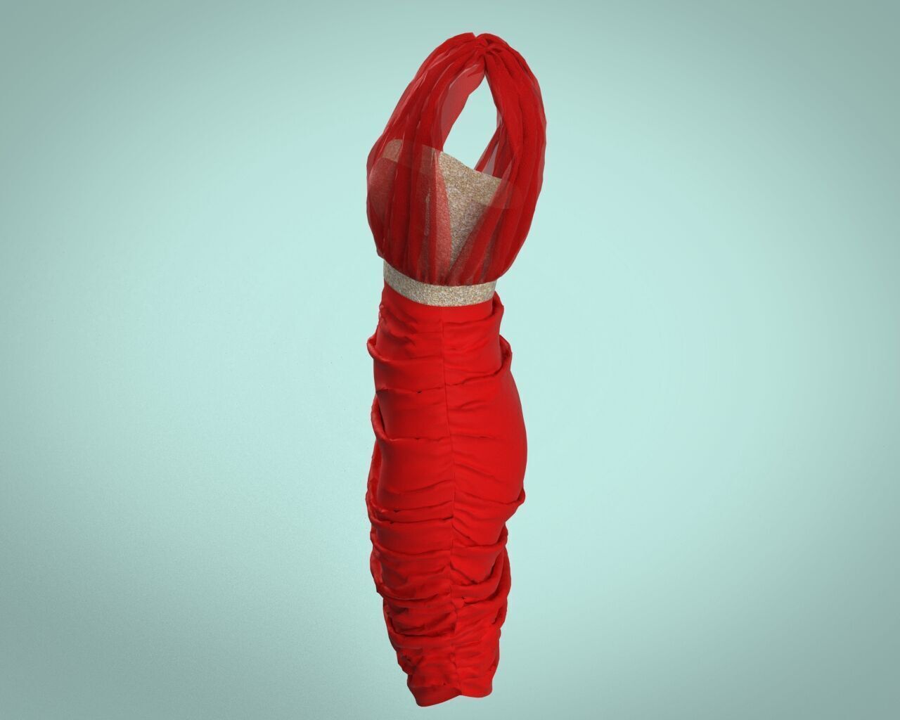 Party Dress 3D Model  3D model_10