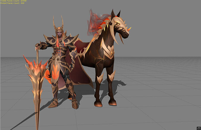 Leomord Inferno Soul Low-poly 3D model