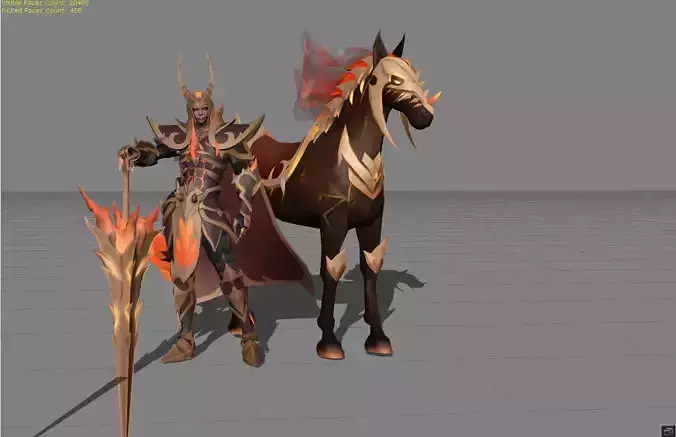 Leomord Inferno Soul Low-poly 3D model