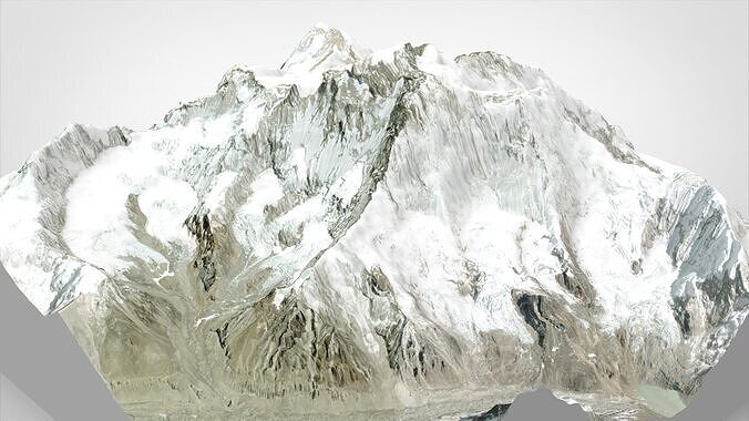 Mountain landscape Makalu Himalayas Nepal 3D model