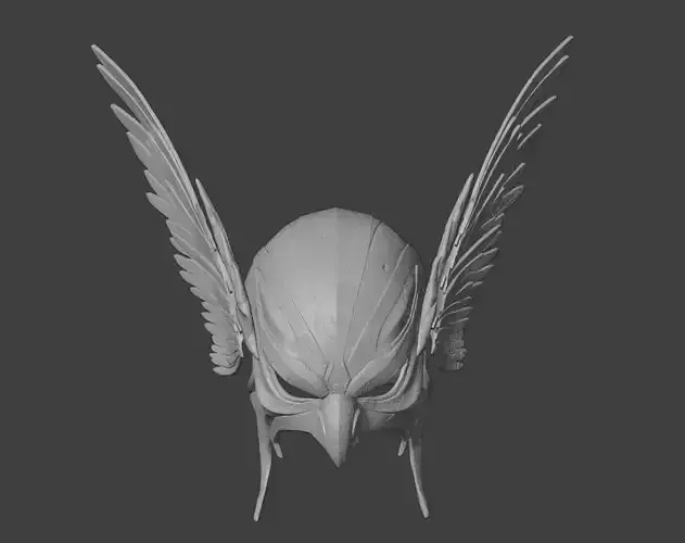 Hawk man Helmet 3D STL print ready model