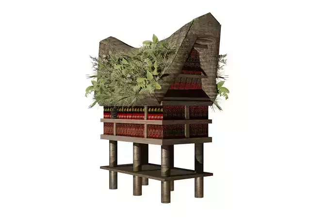 Indonesia Torajan Tribe Traditional Rice Barn House 