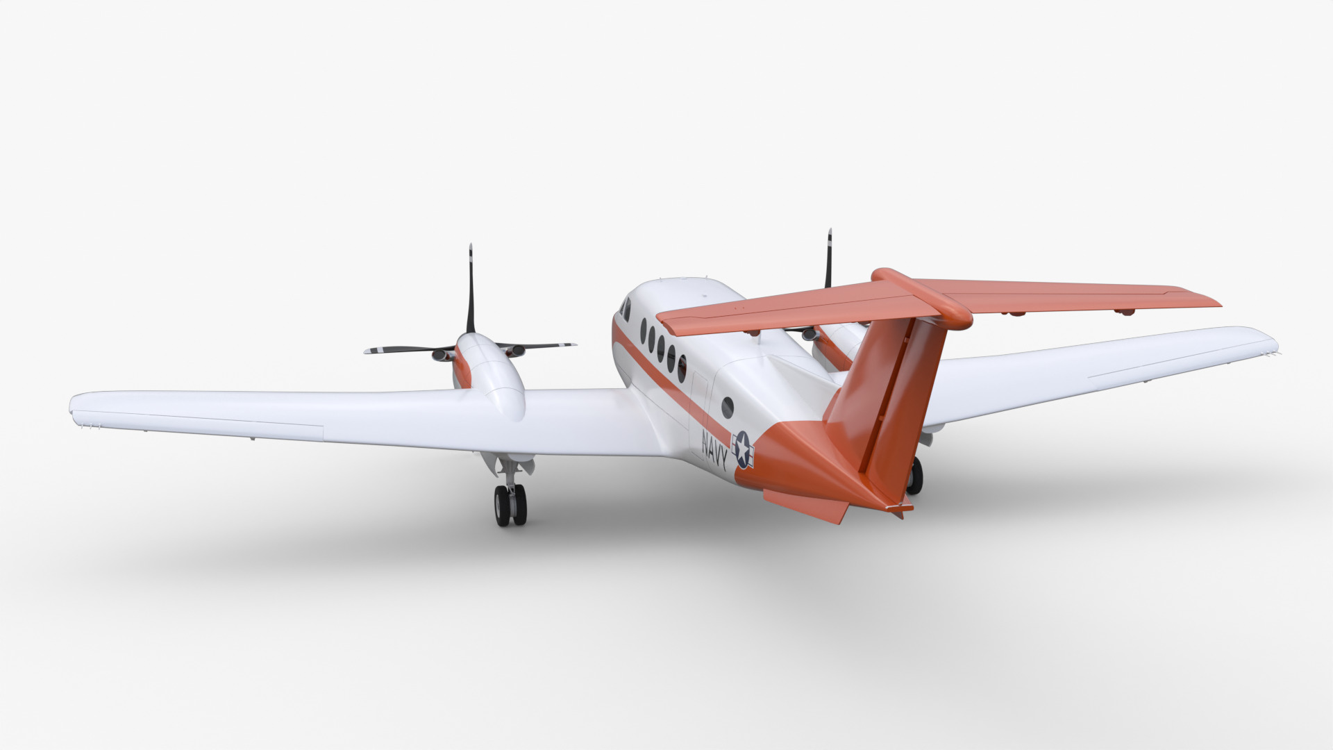 Beechcraft King Air Navy Edition 3D model_3