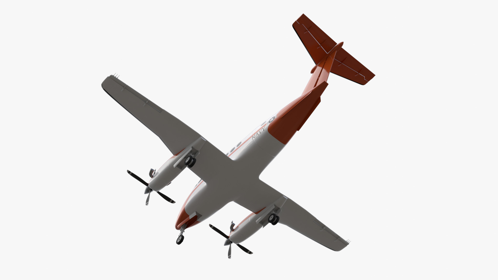 Beechcraft King Air Navy Edition 3D model_17