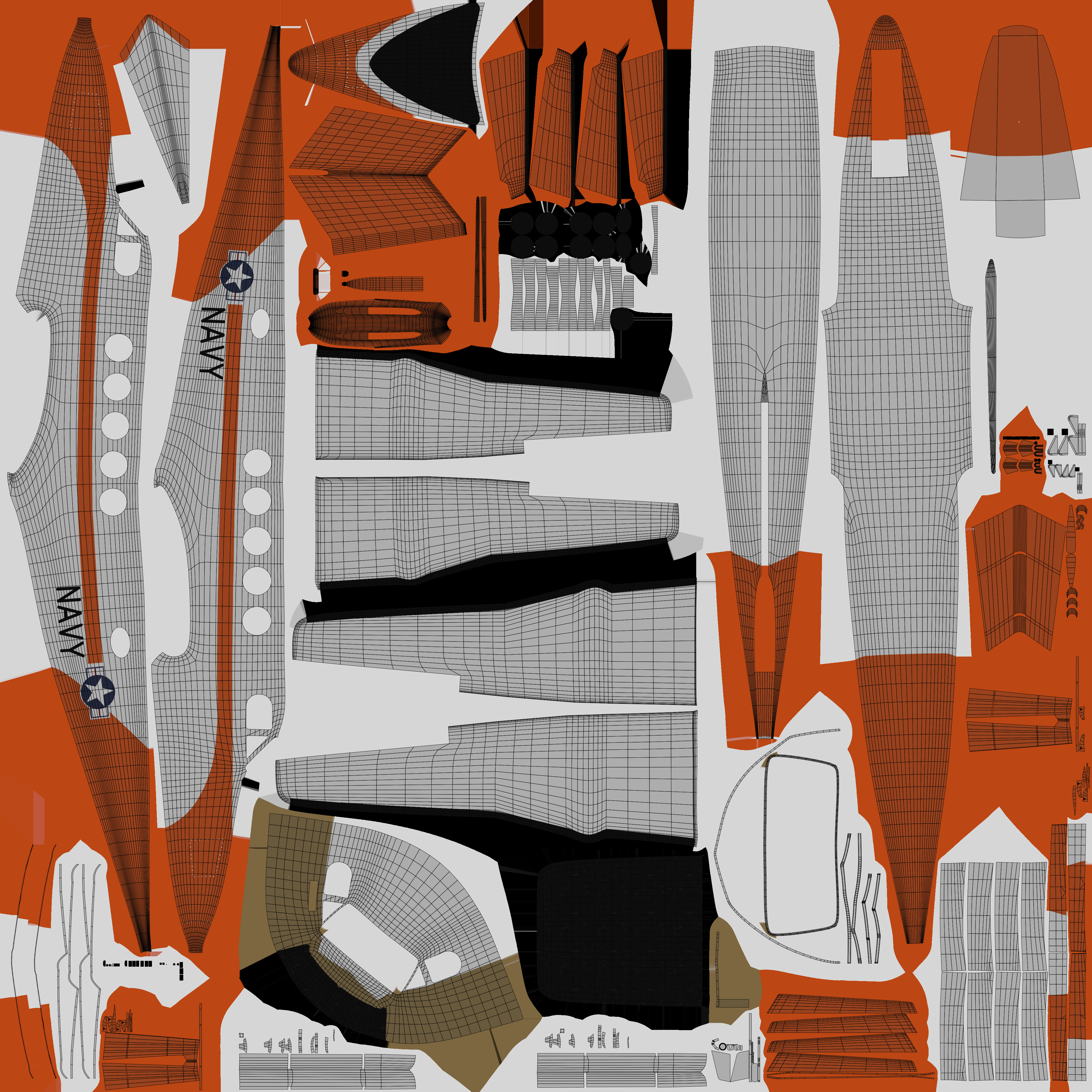 Beechcraft King Air Navy Edition 3D model_19