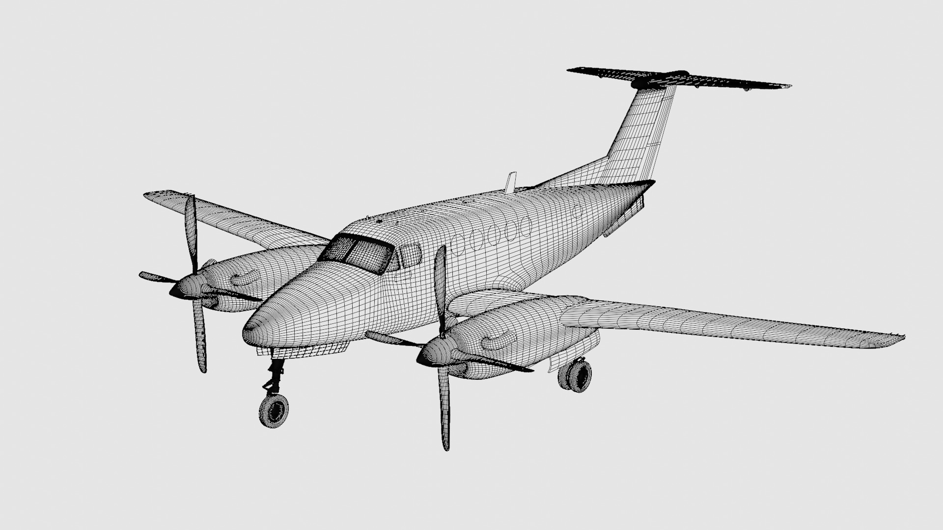 Beechcraft King Air Navy Edition 3D model_20