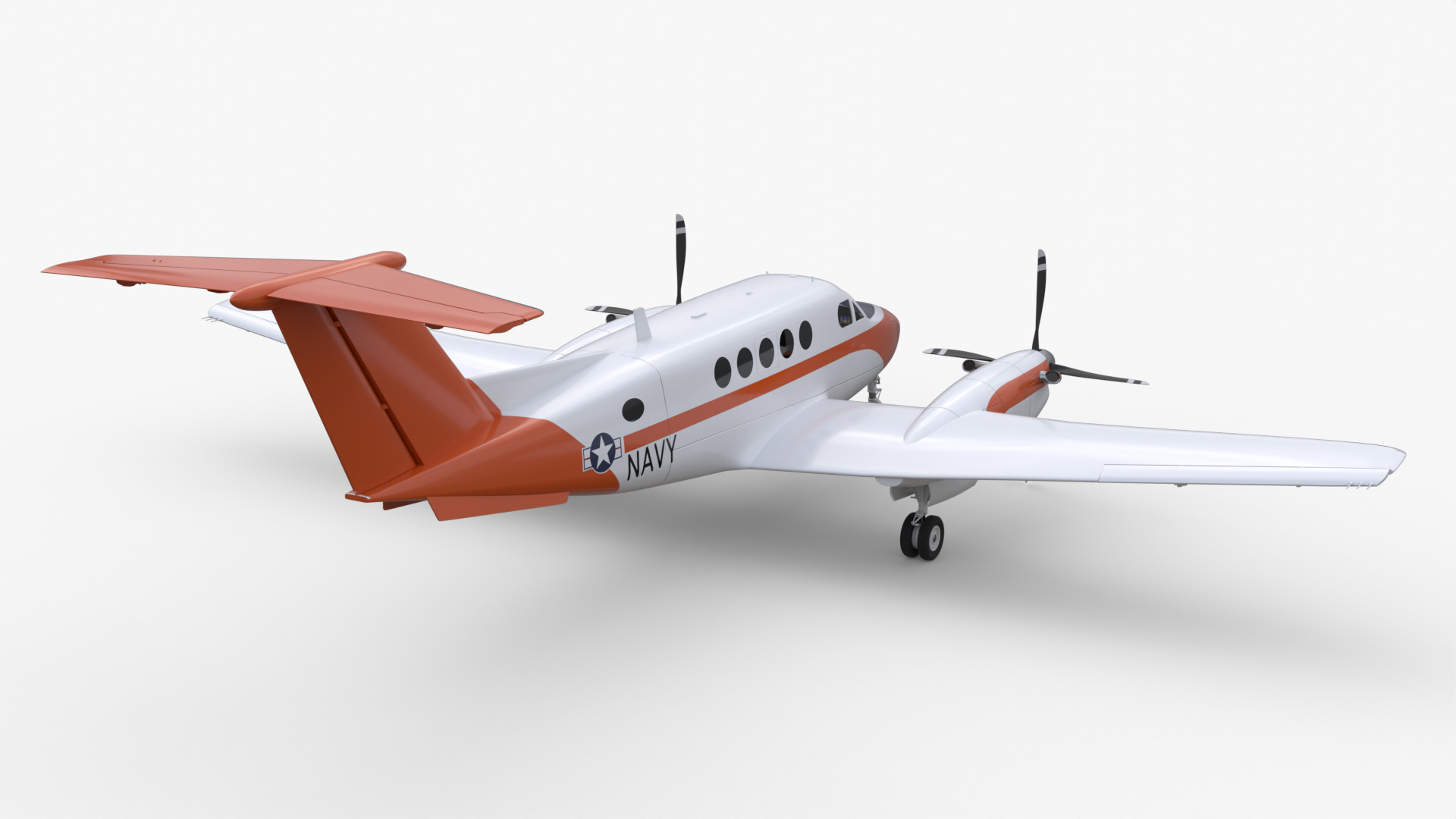 Beechcraft King Air Navy Edition 3D model_5