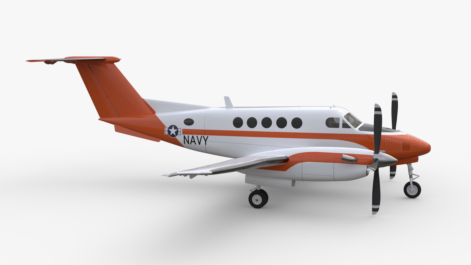 Beechcraft King Air Navy Edition 3D model_7