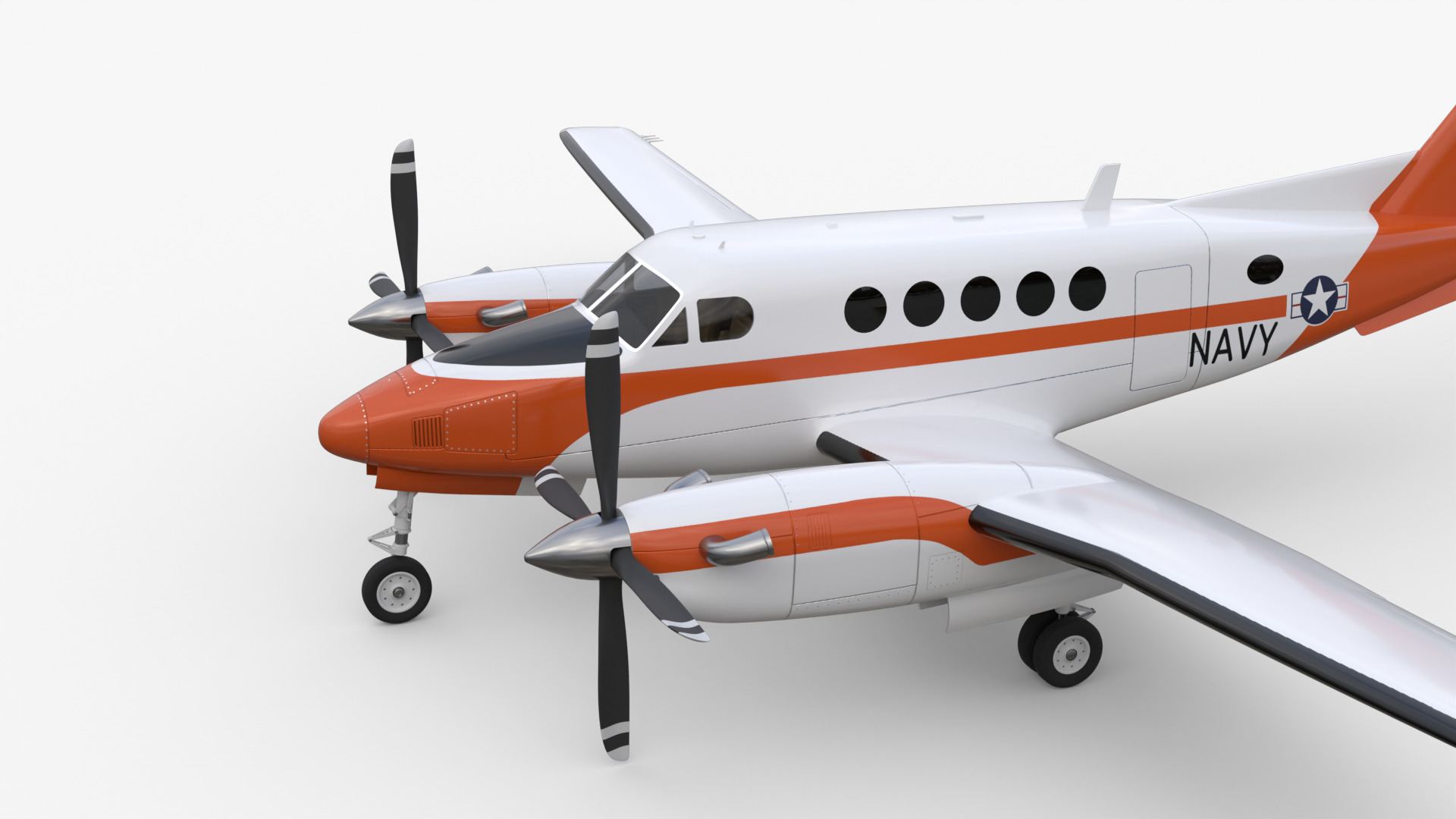 Beechcraft King Air Navy Edition 3D model_11