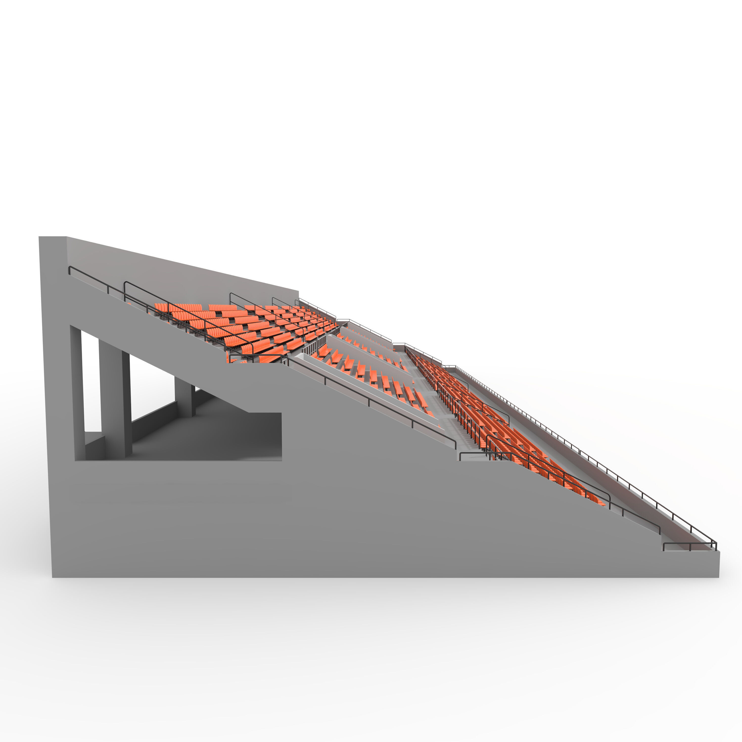 Stadium Tribune 02 3D model_10