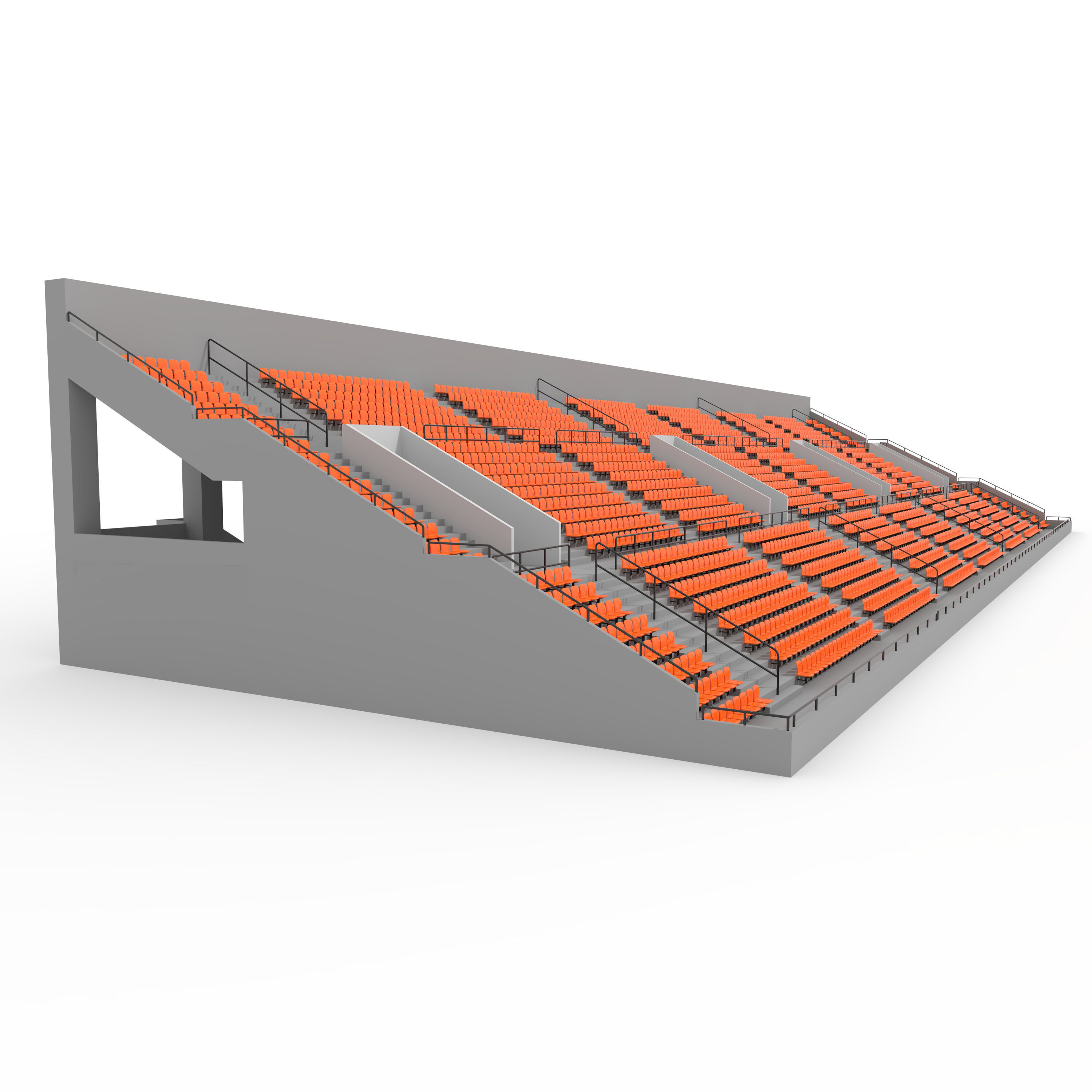 Stadium Tribune 02 3D model_12