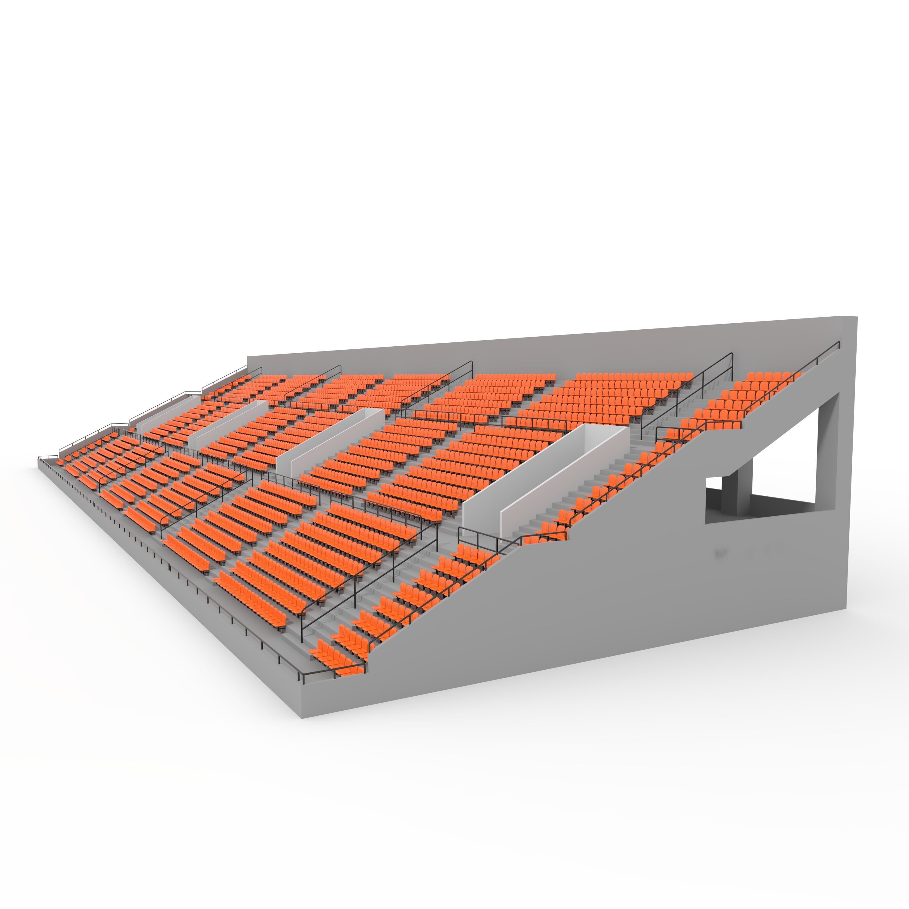 Stadium Tribune 02 3D model_4
