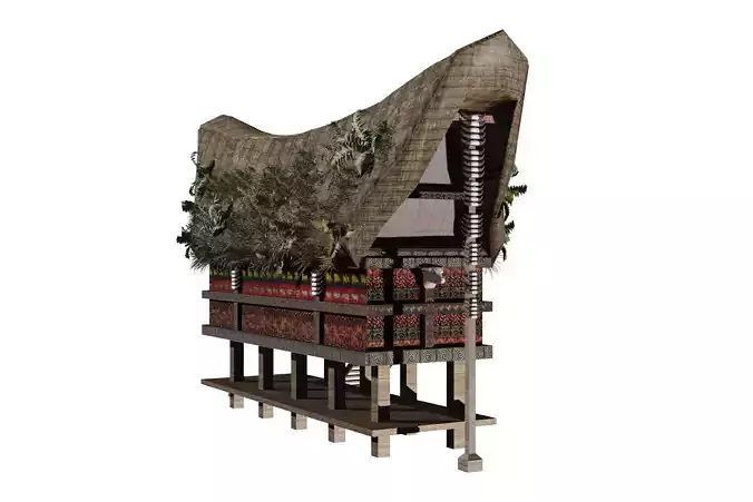 Tongkonan House Indonesian Torajan Traditional House in Sulawesi