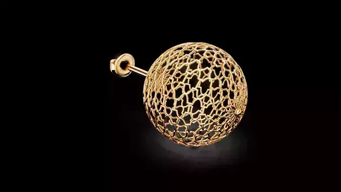 Round jali Ear Studs