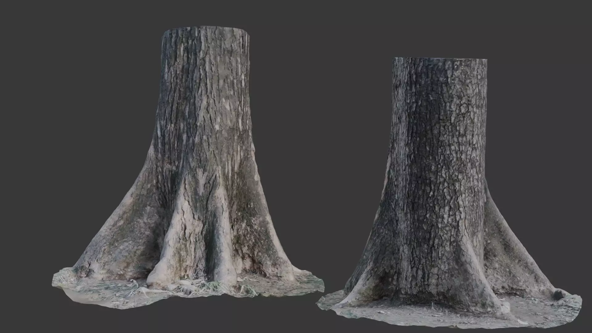 Old Tree Stump 3D Scan Low-poly 3D model