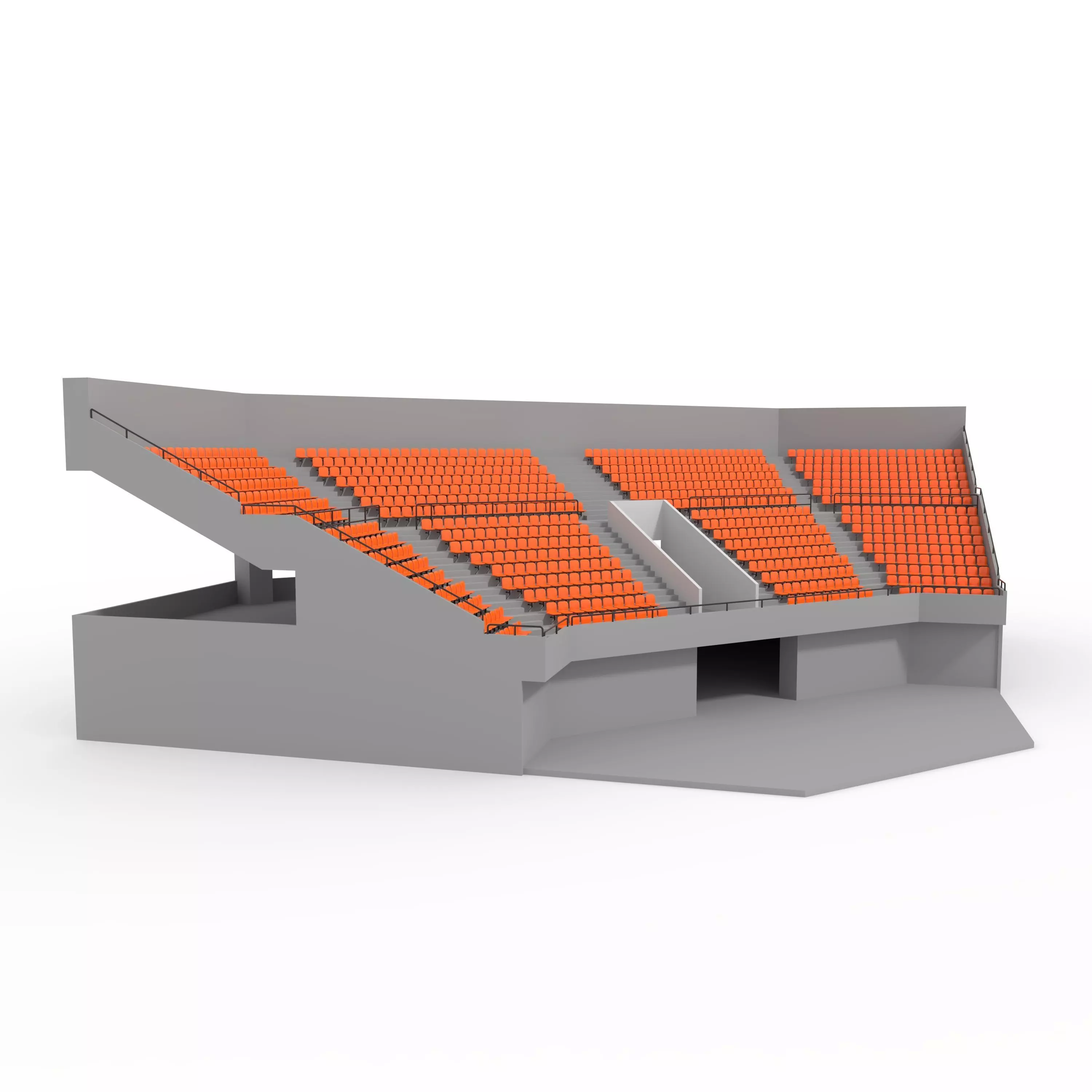 Stadium Tribune 03 Corner 3D model_0