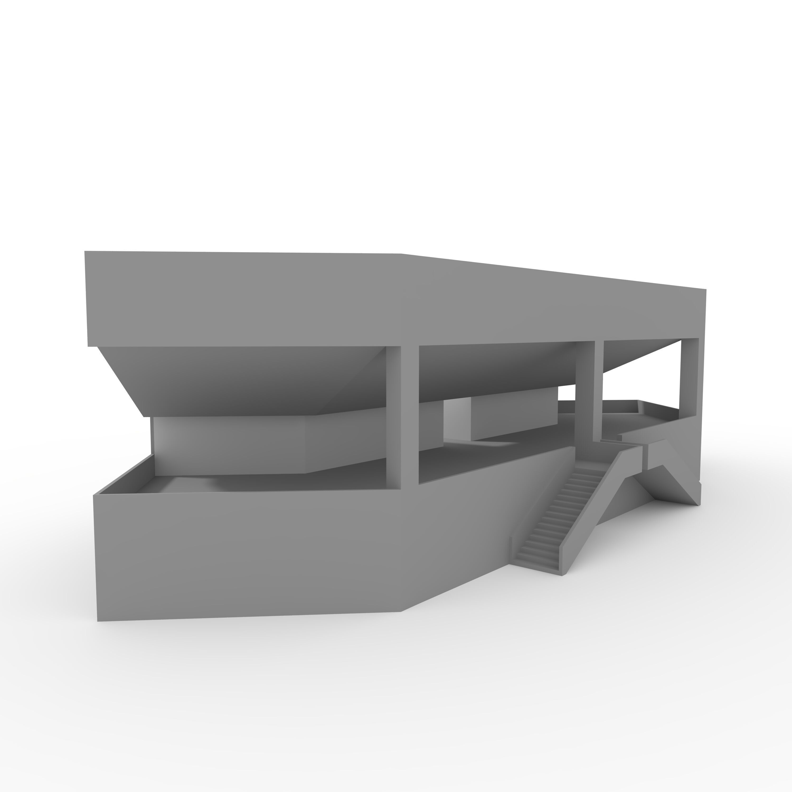 Stadium Tribune 03 Corner 3D model_6