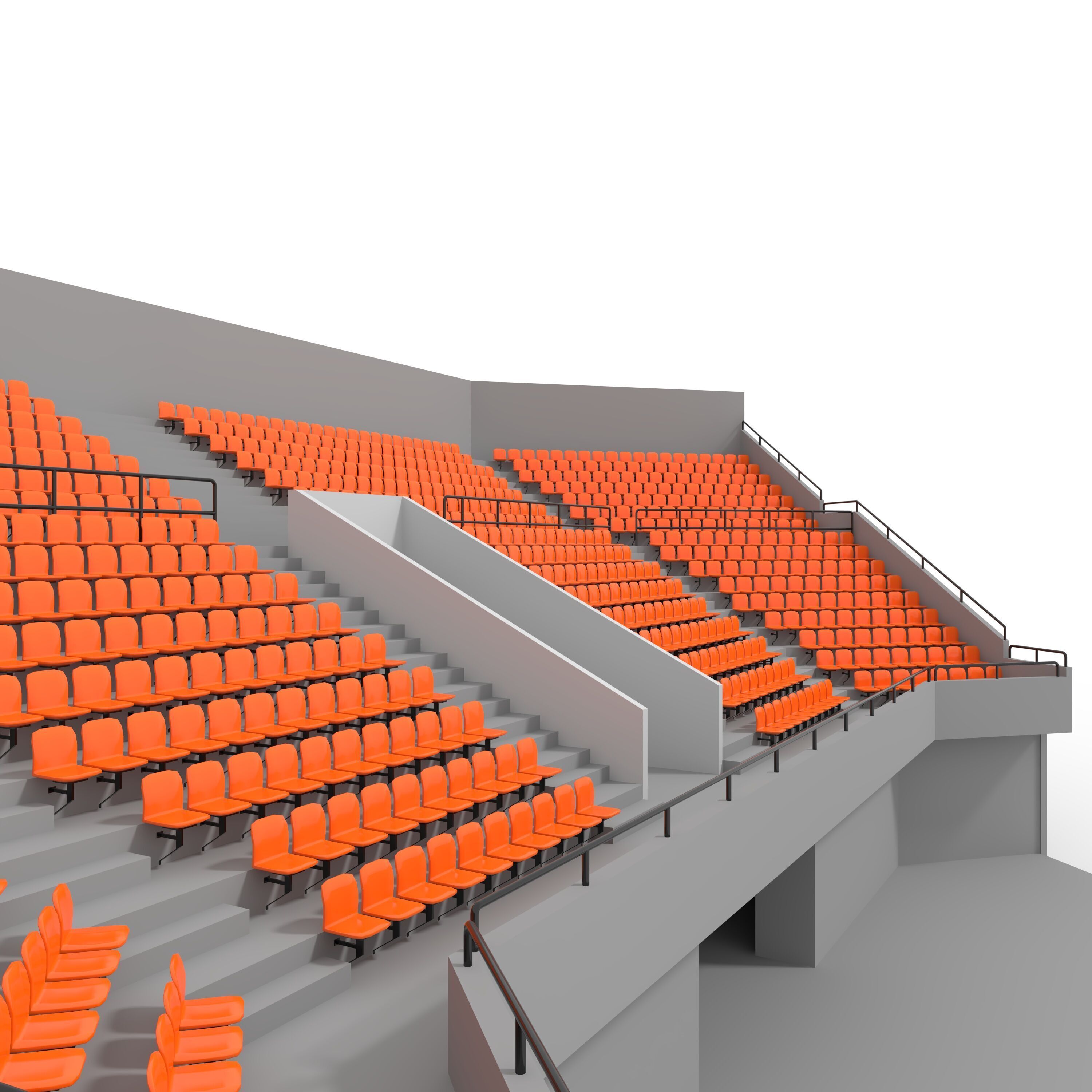 Stadium Tribune 03 Corner 3D model_16