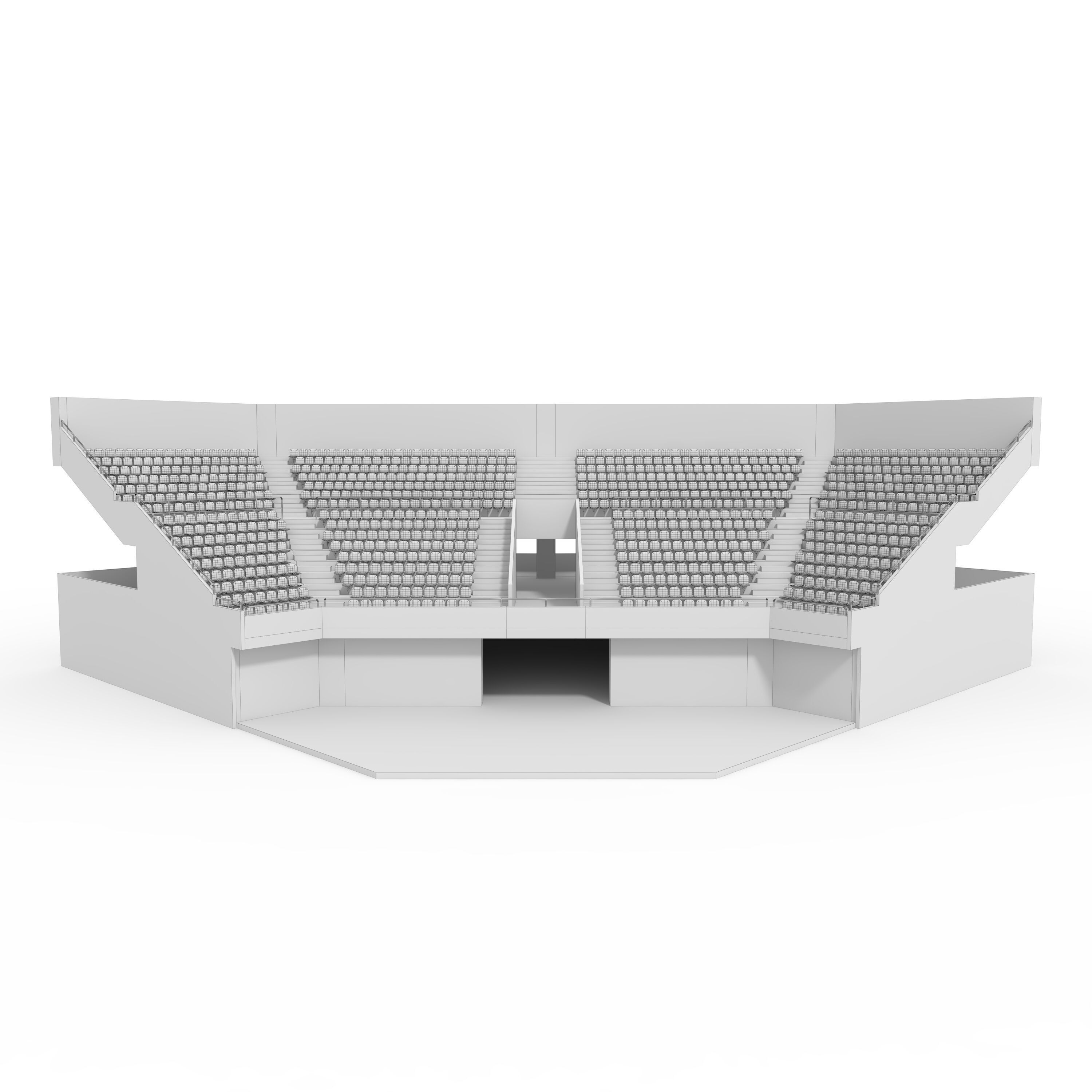 Stadium Tribune 03 Corner 3D model_3