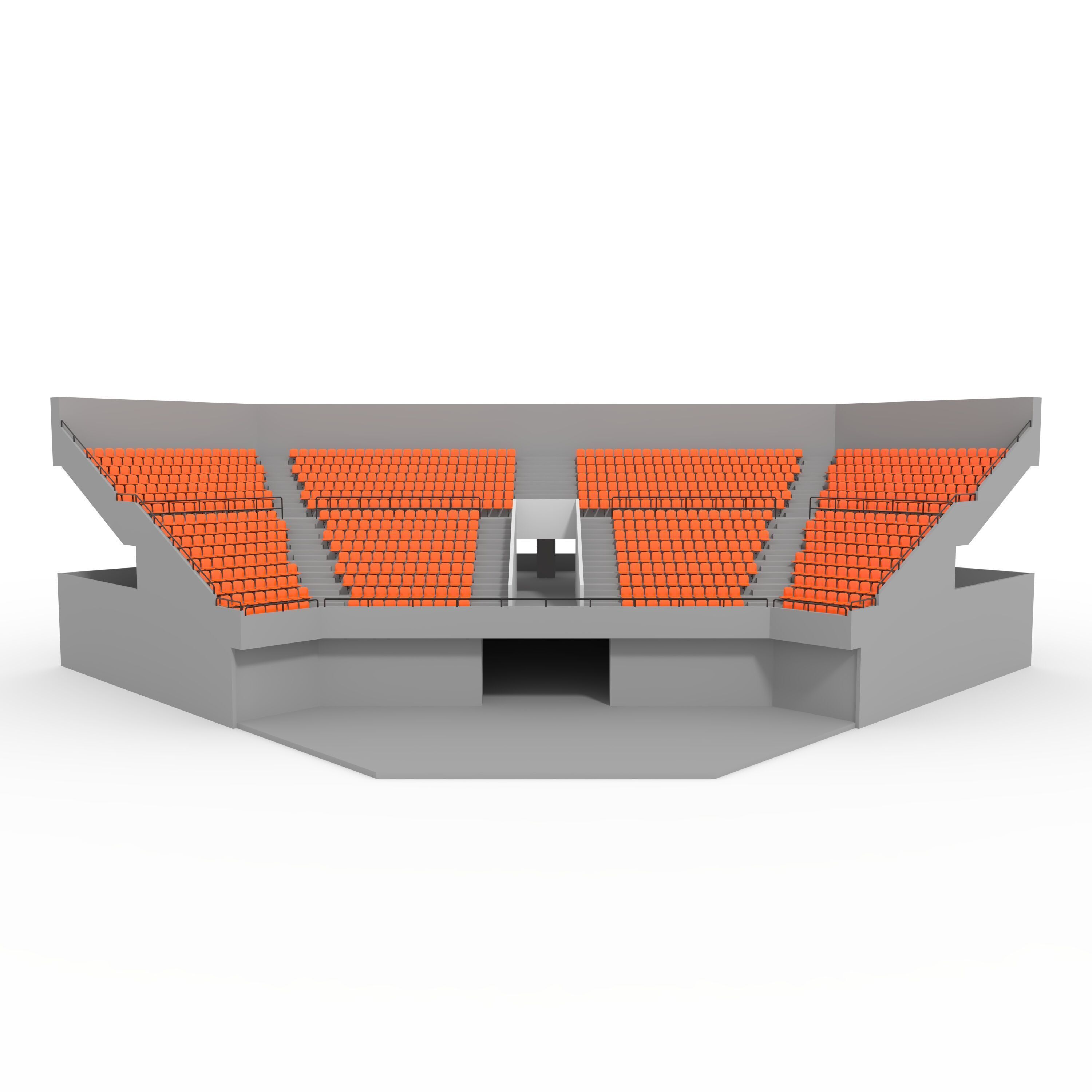 Stadium Tribune 03 Corner 3D model_2