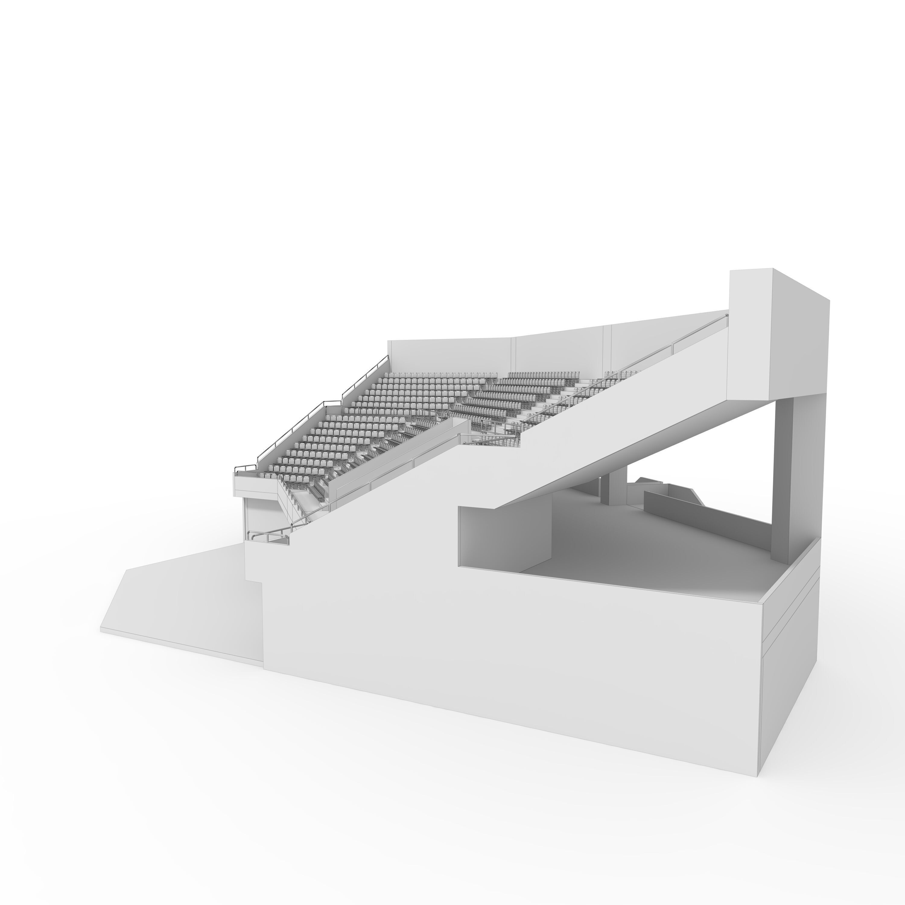 Stadium Tribune 03 Corner 3D model_5