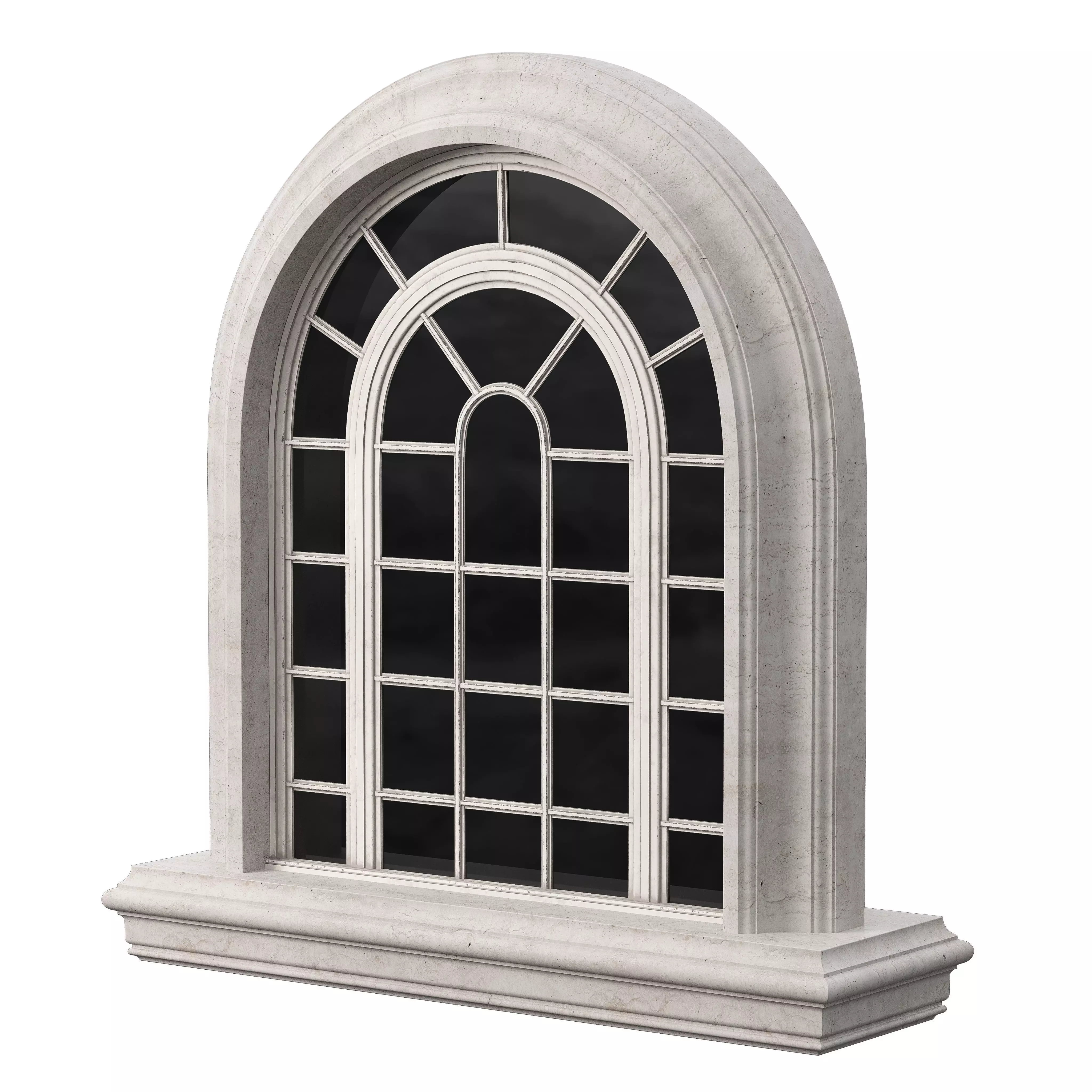 Architectural Classic Window 3D Model 3 3D model_0