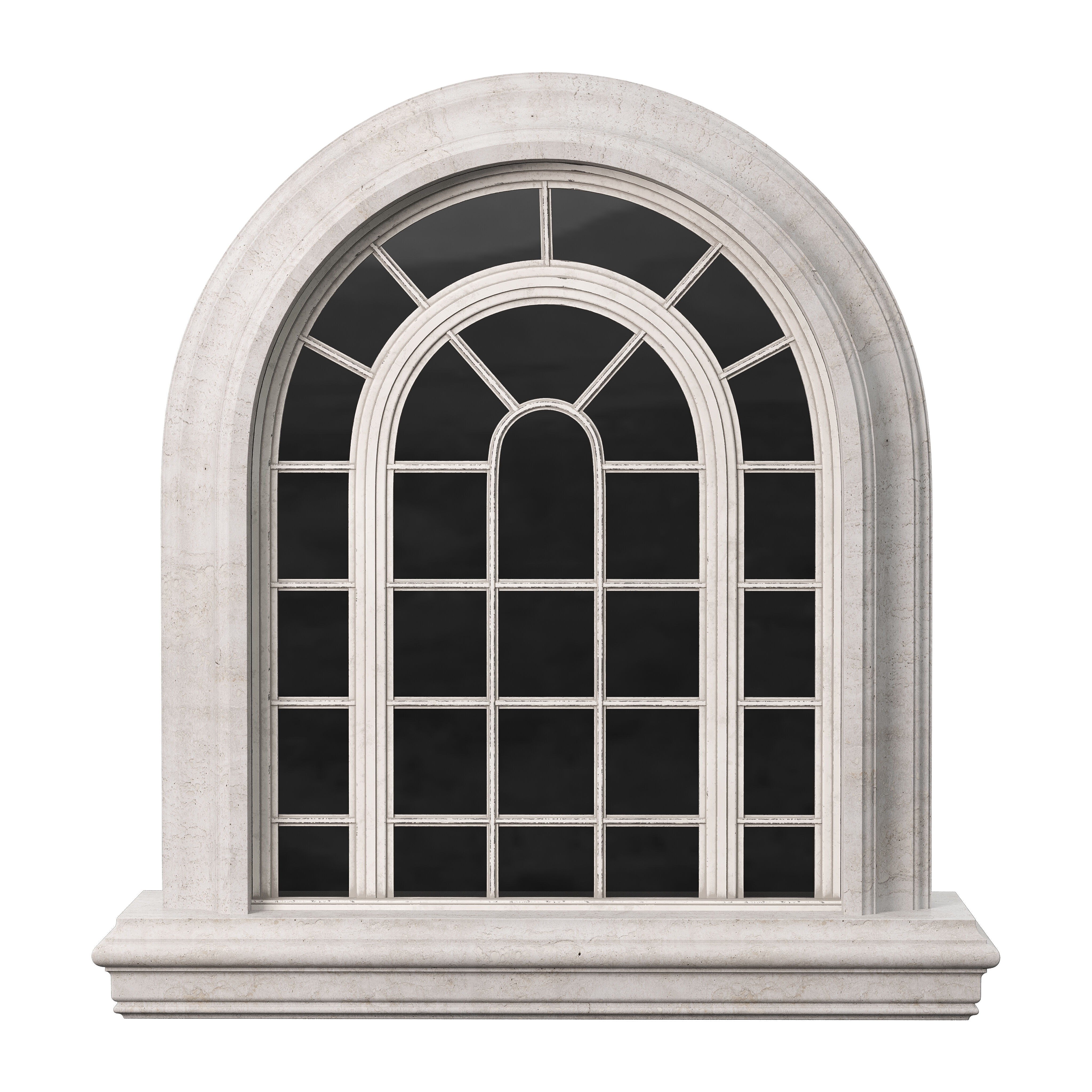 Architectural Classic Window 3D Model 3 3D model_1