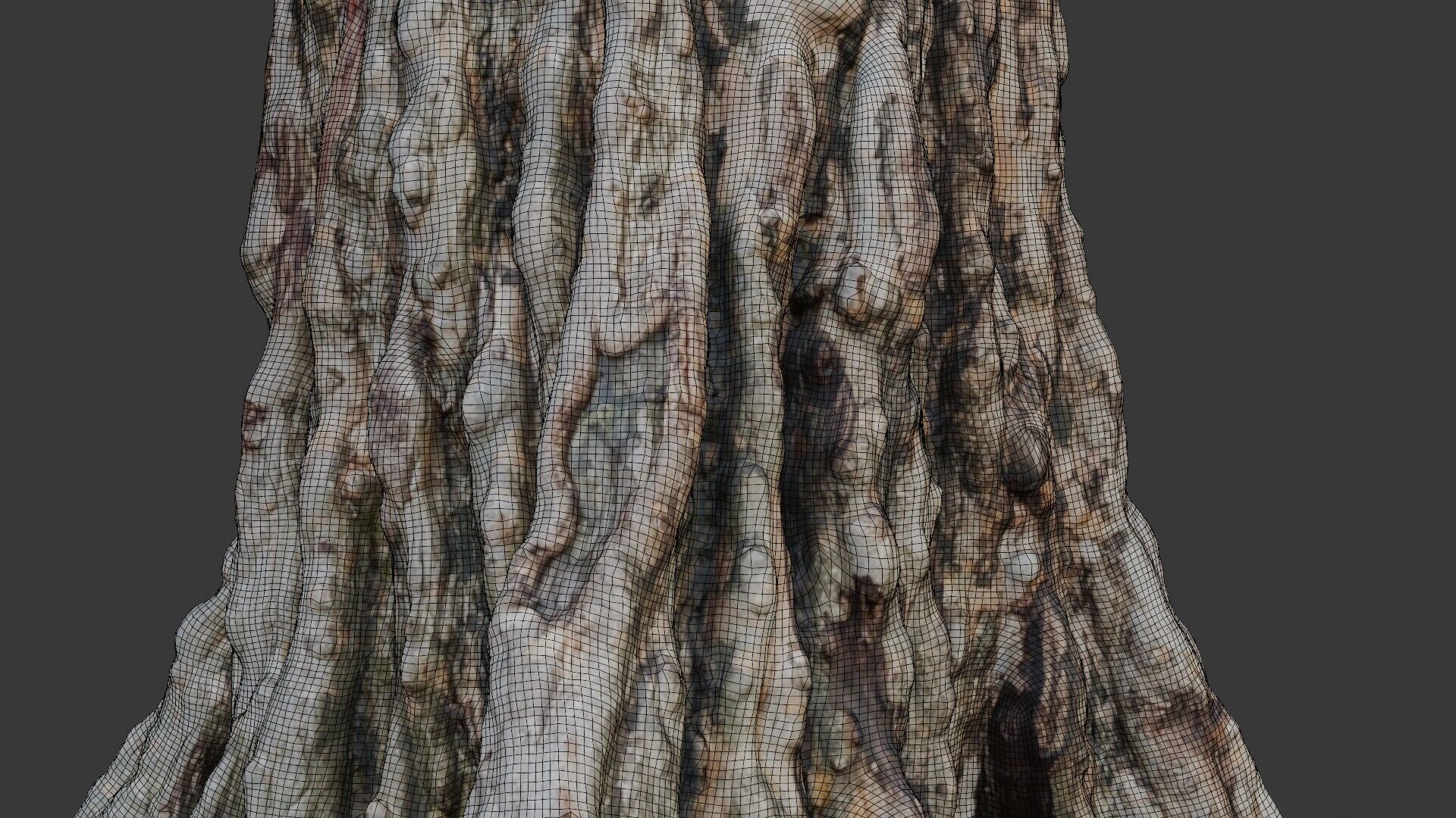 Ancient Tree Stump 3D Scan Low-poly 3D model_2