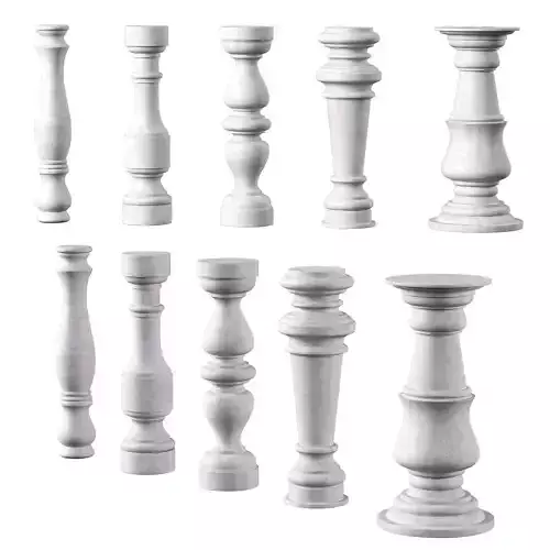 Marble Quintet Balusters with Classic Design 3D model
