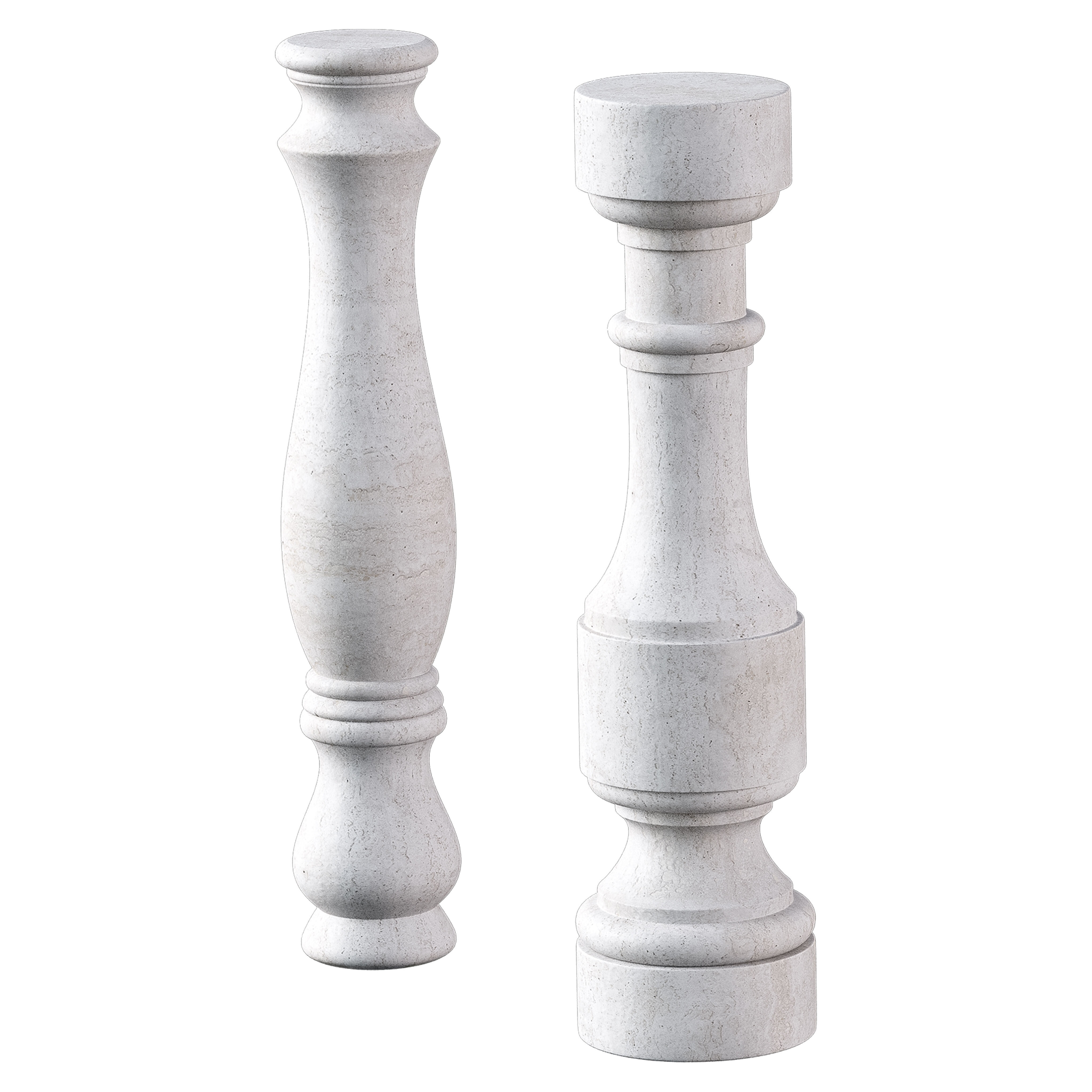Marble Quintet Balusters with Classic Design 3D model_2