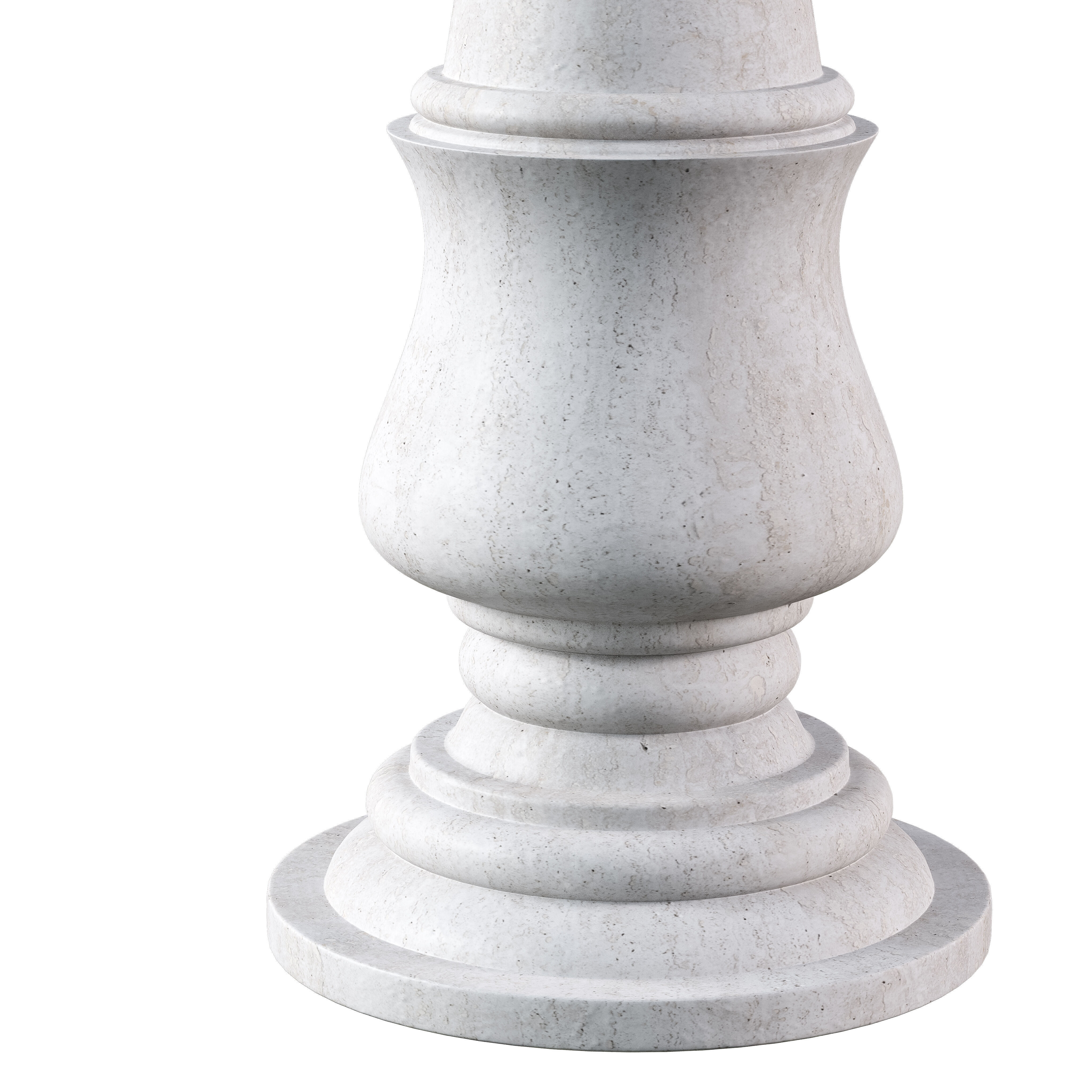 Marble Quintet Balusters with Classic Design 3D model_1