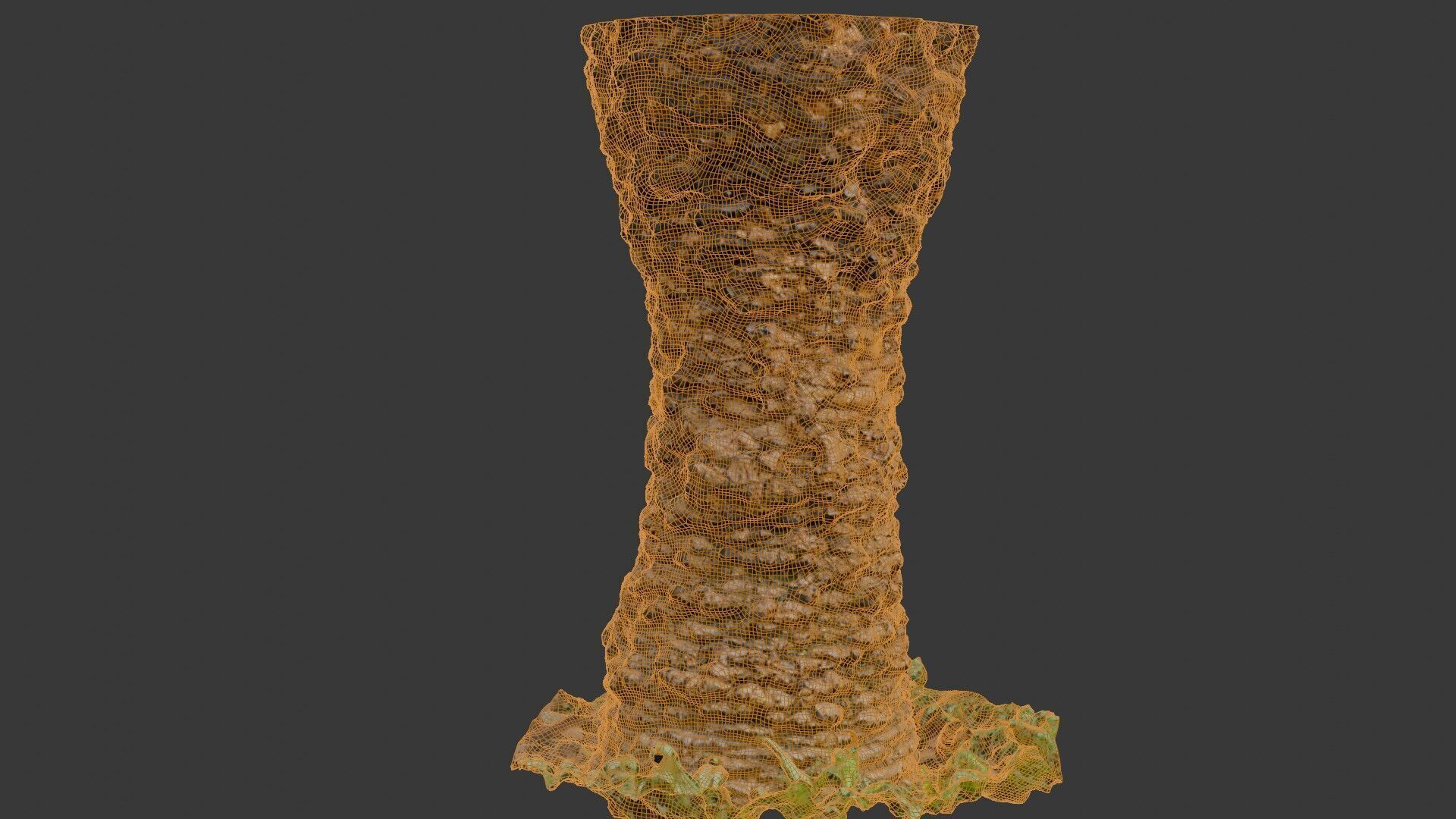 Palm Tree Trunk 3D Scan Low-poly 3D model_2