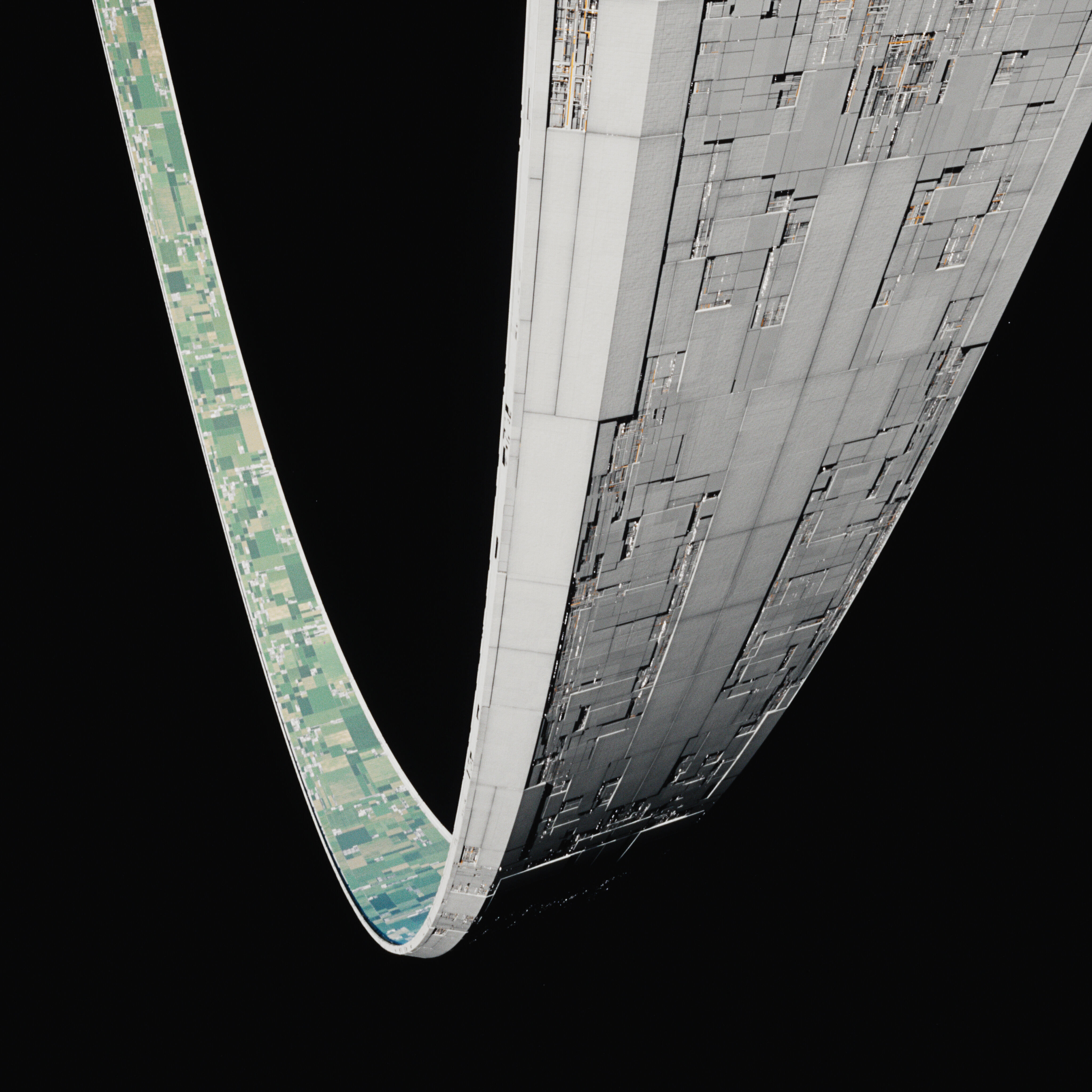 Orbital Sci-Fi Farm Ring - Octane Render 3D model_3