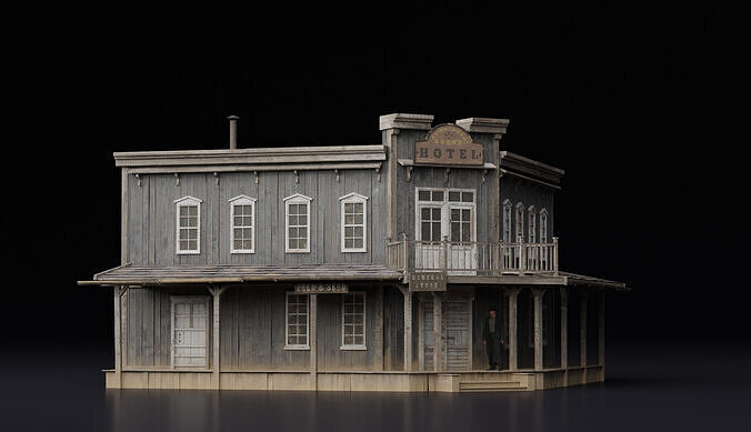 Wild West - Building D Low-poly 3D model