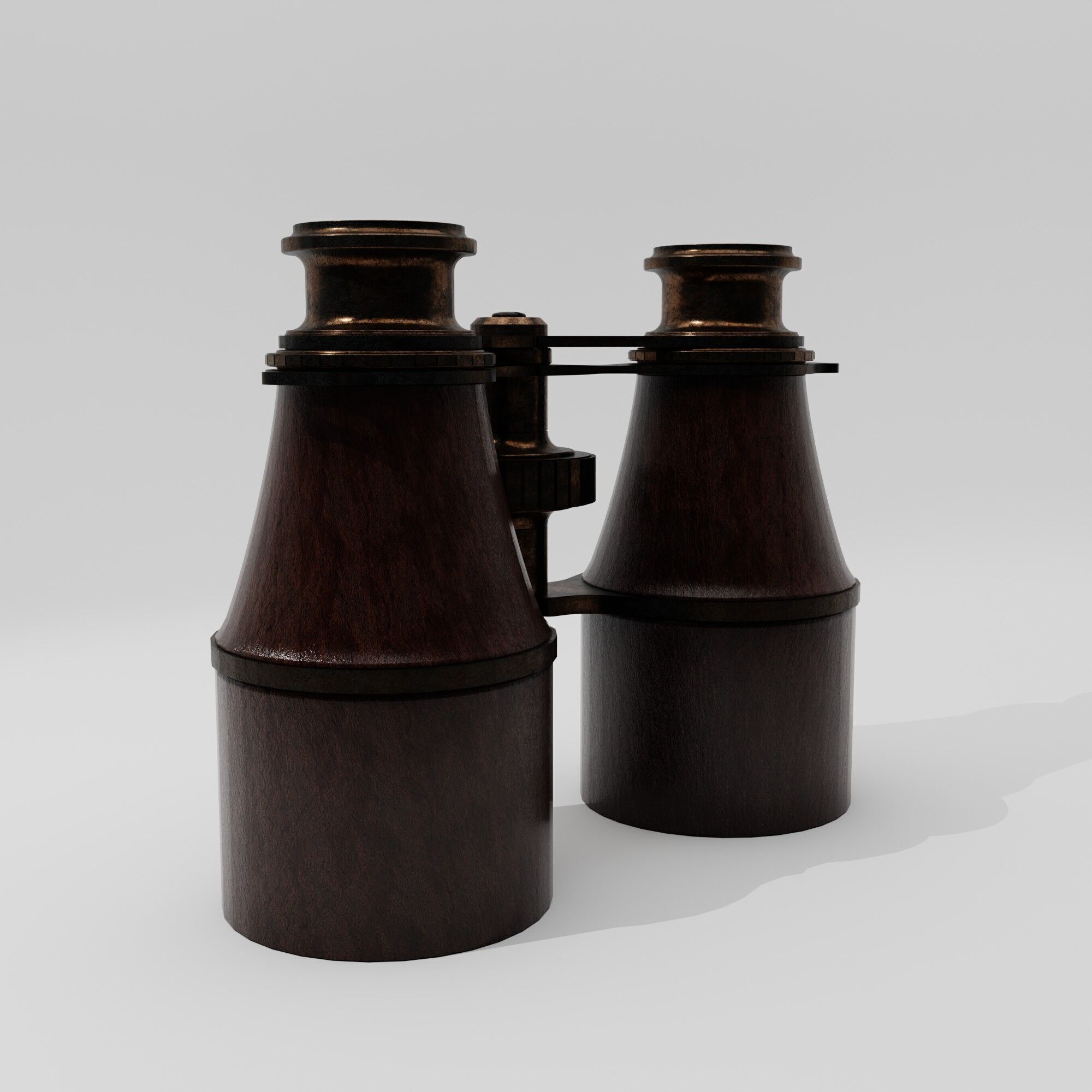 Antique Binoculars Low-poly 3D model_1