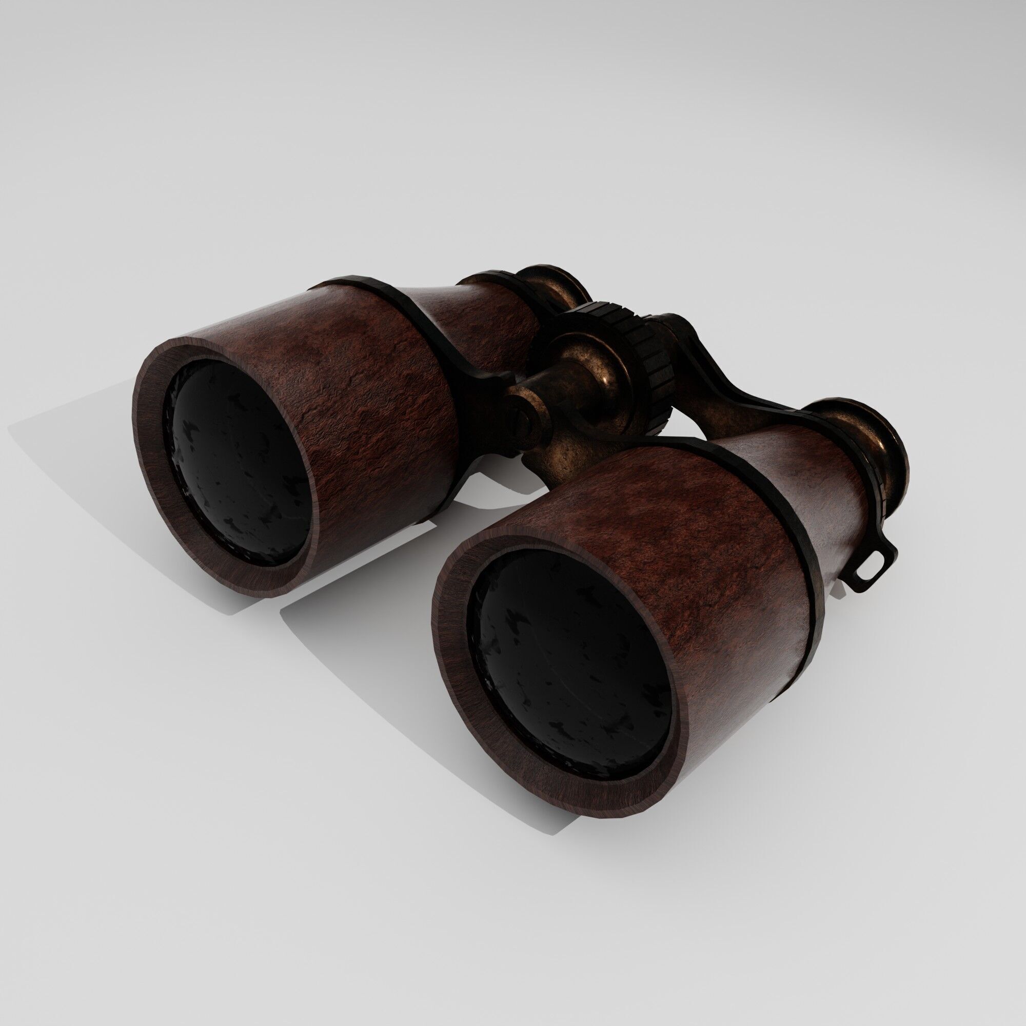 Antique Binoculars Low-poly 3D model_8