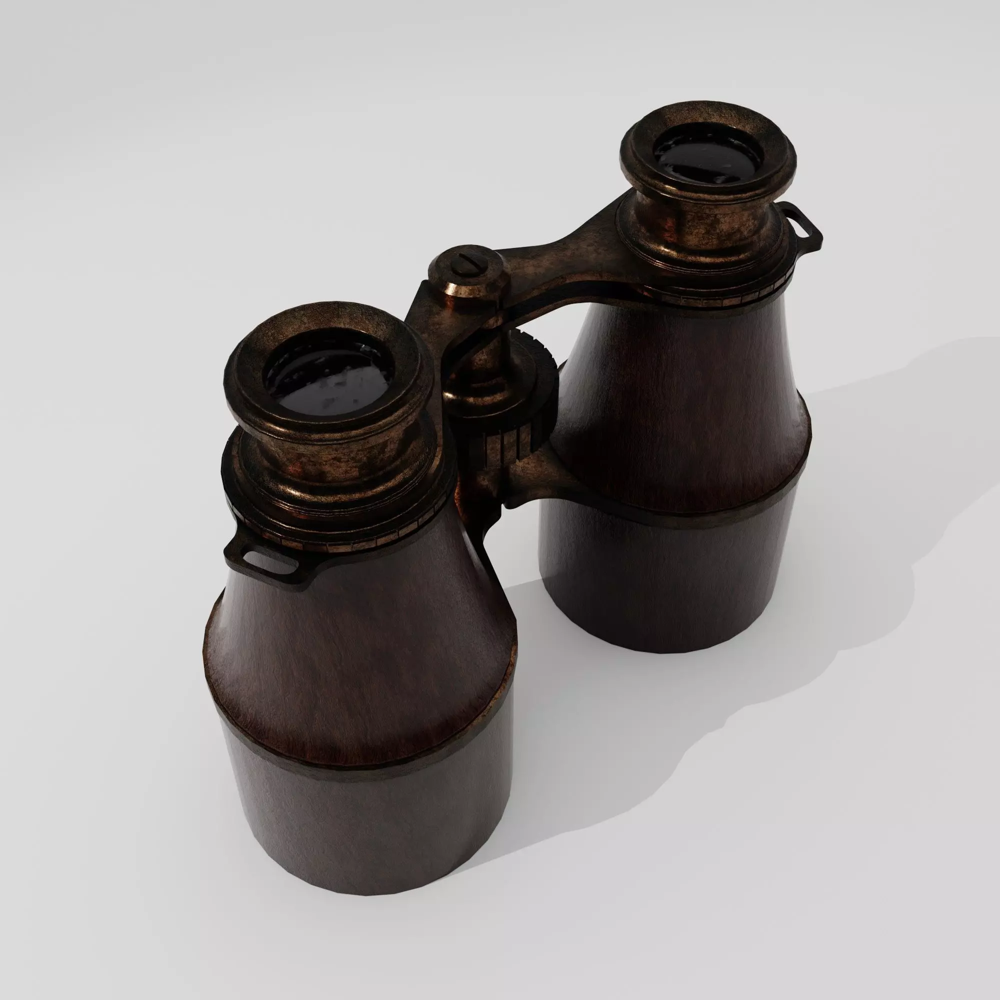 Antique Binoculars Low-poly 3D model_0