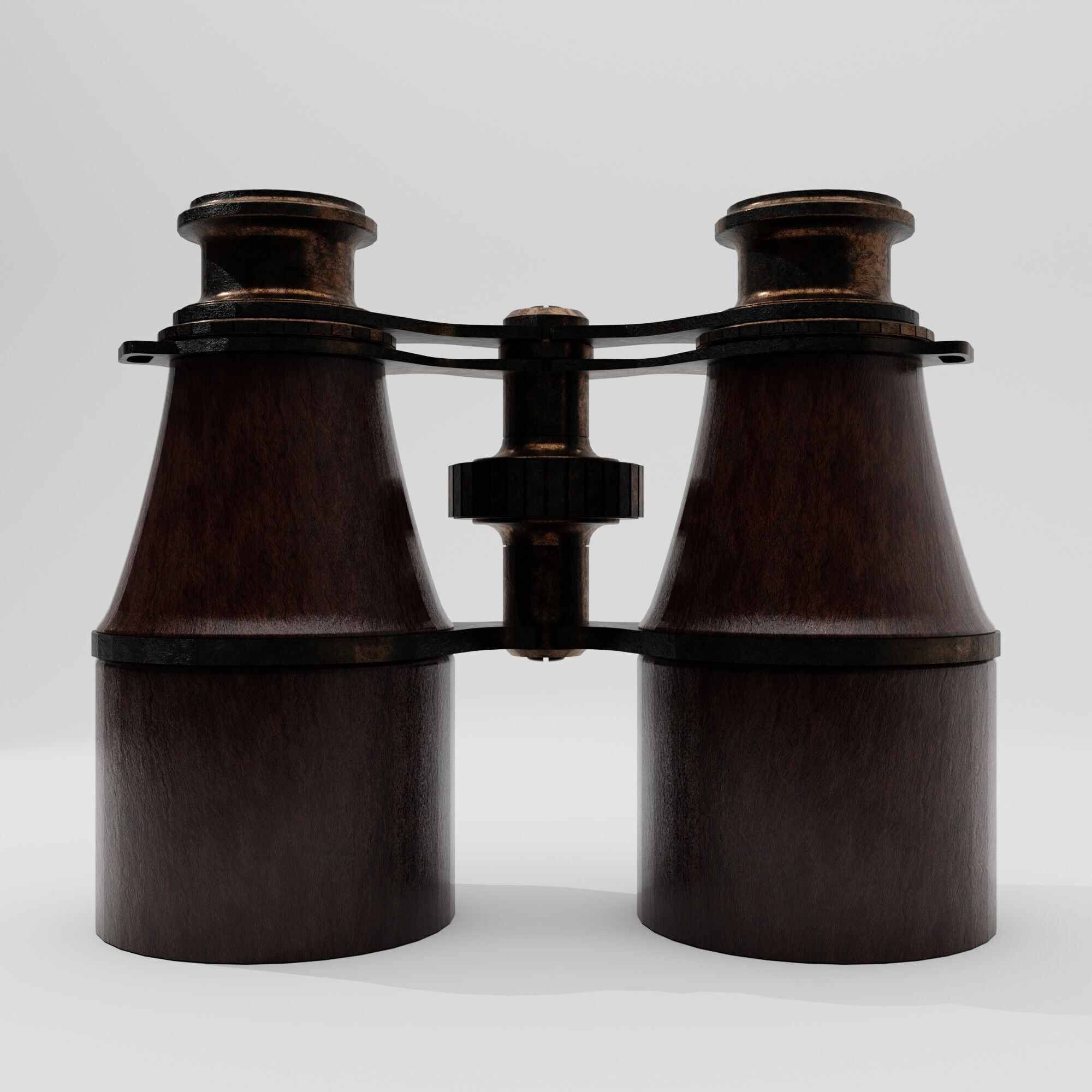 Antique Binoculars Low-poly 3D model_2