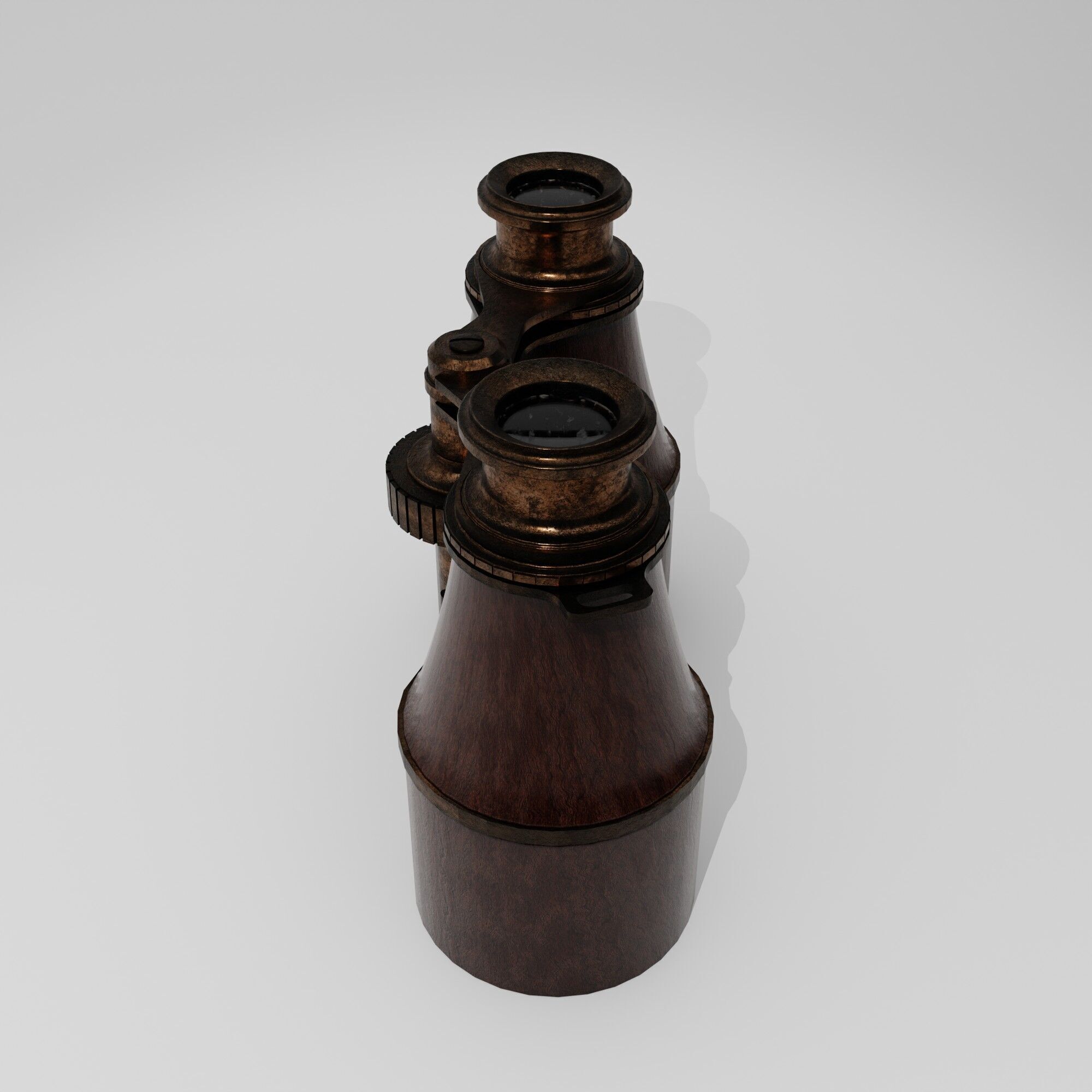 Antique Binoculars Low-poly 3D model_5