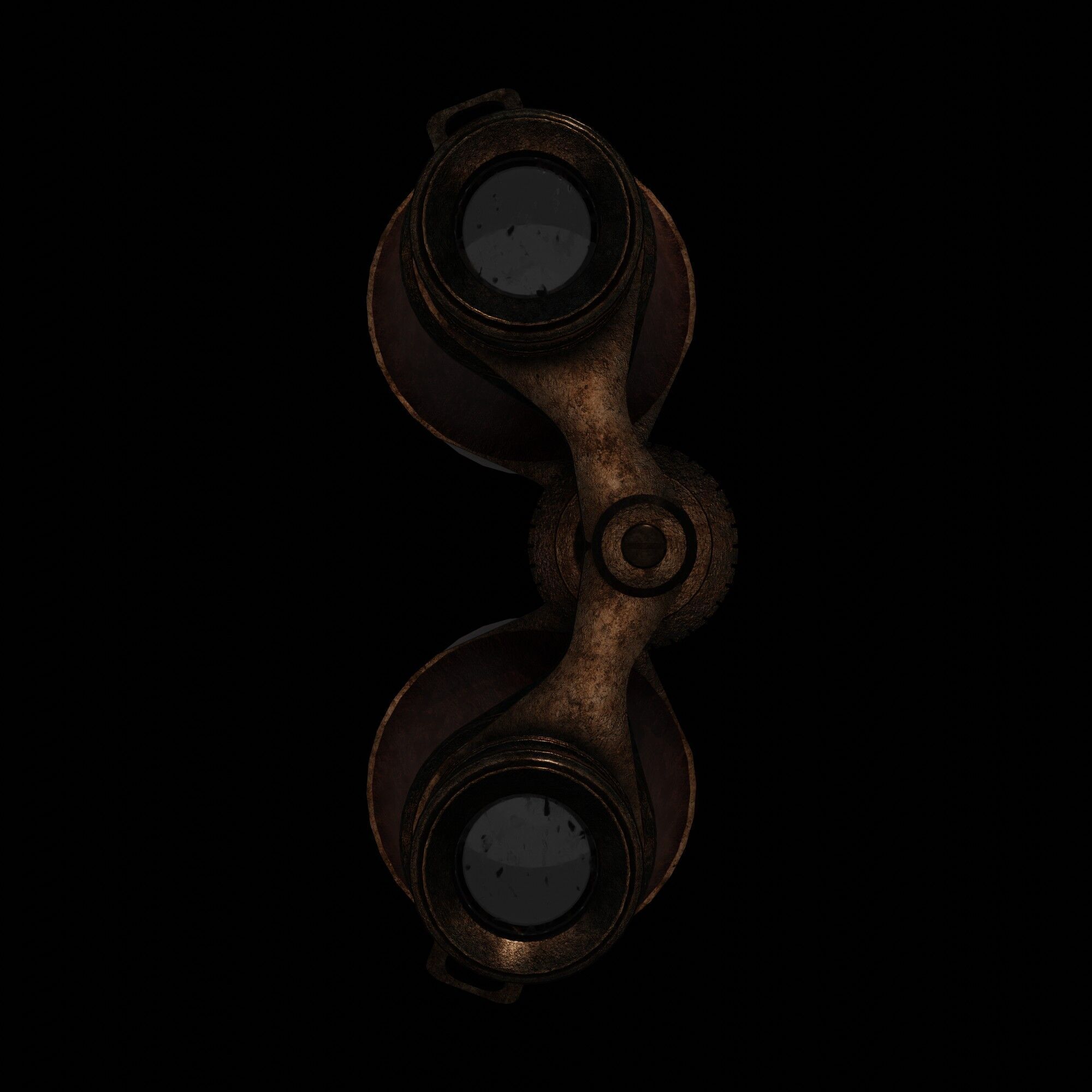 Antique Binoculars Low-poly 3D model_4