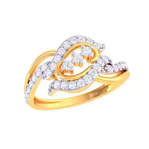 Printable 3D jewelry model of Lady diamond ring