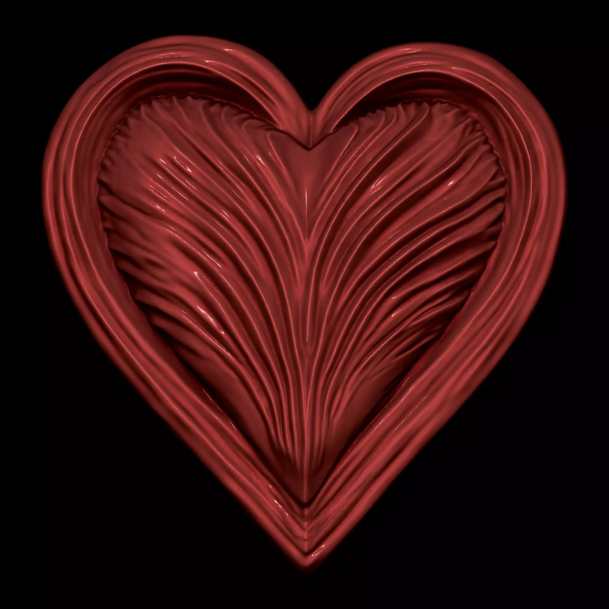 Fantasy Heart Relief STL file for 3d printing or CNC Free 3D print model