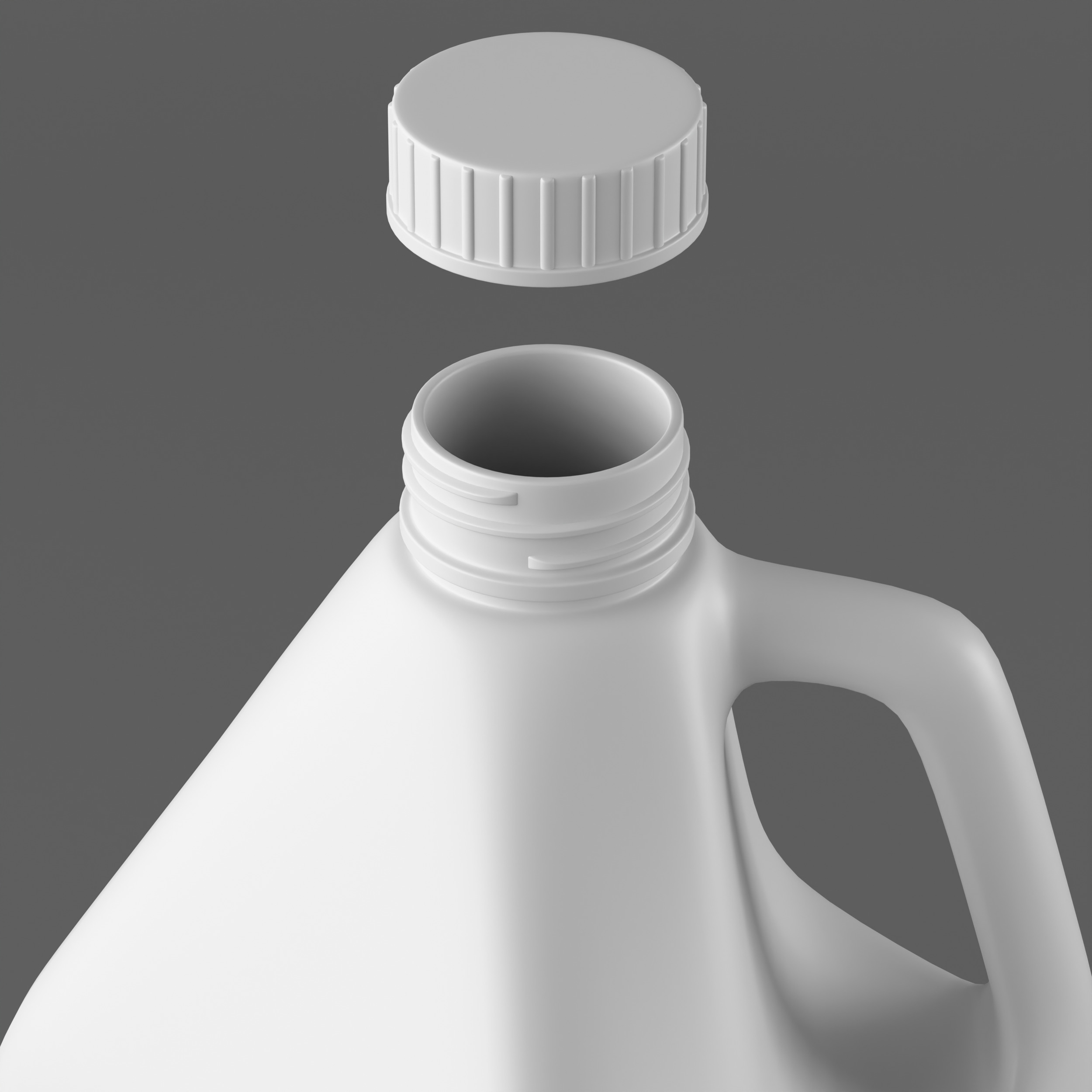Plastic Gallon Low-poly 3D model_4