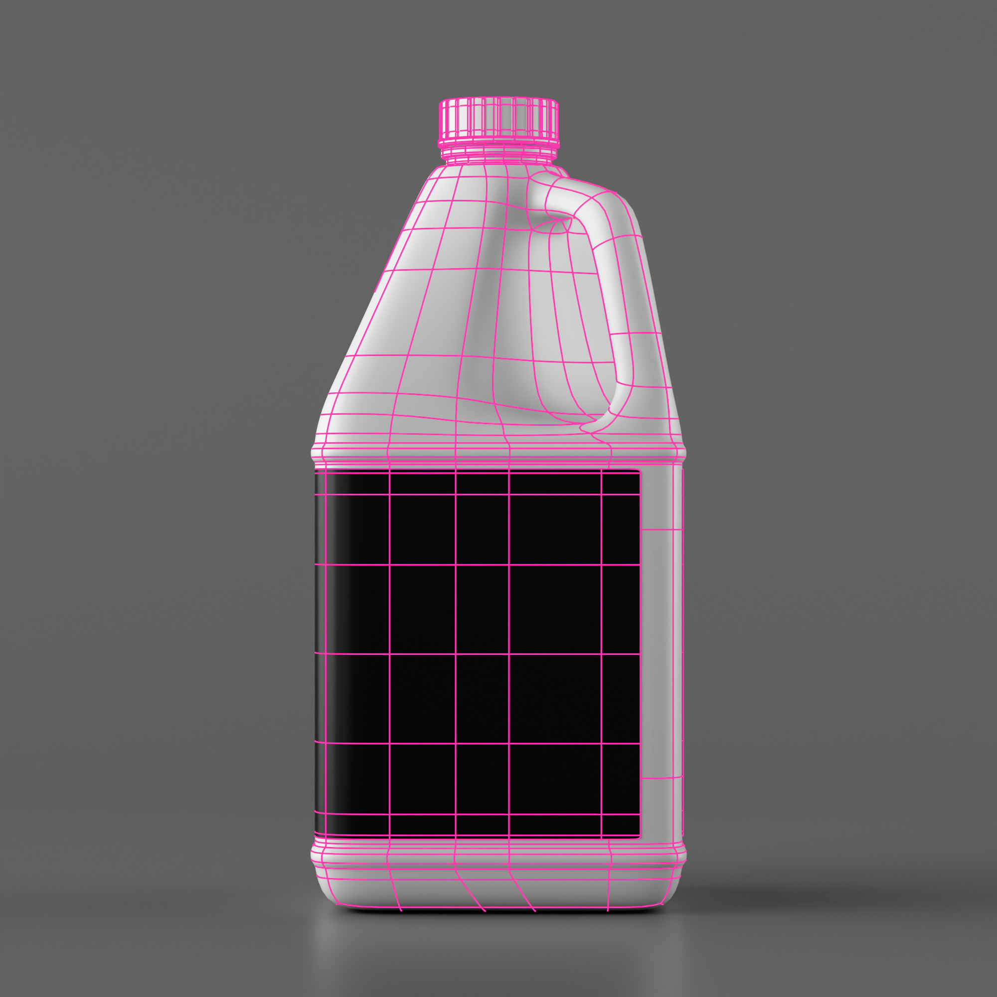 Plastic Gallon Low-poly 3D model_6