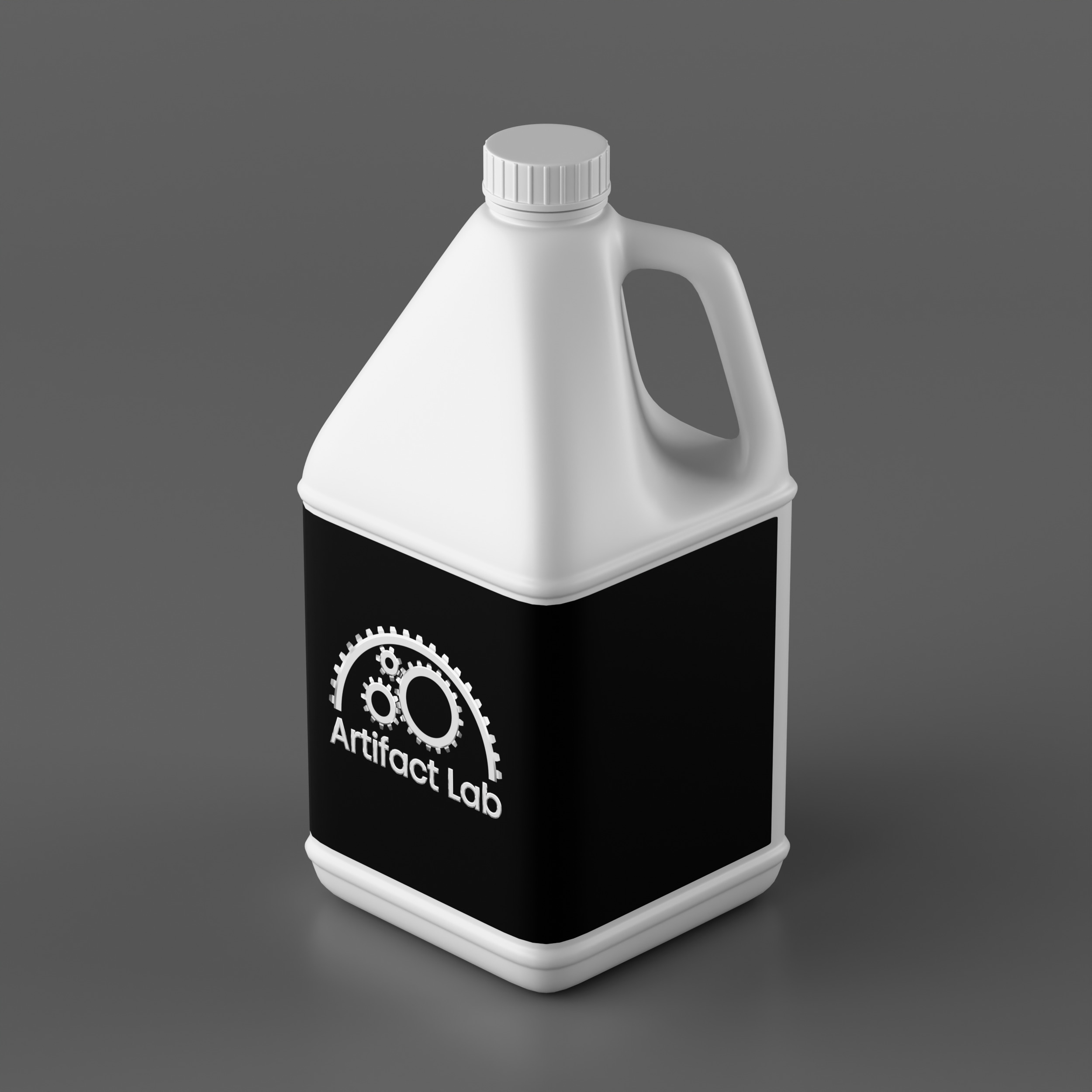 Plastic Gallon Low-poly 3D model_2