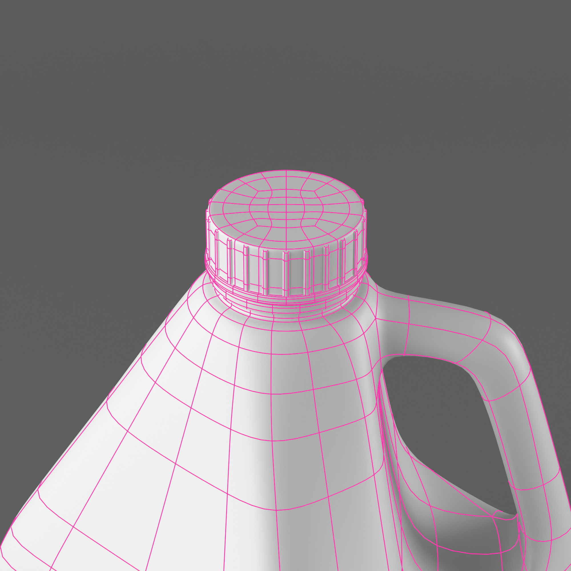 Plastic Gallon Low-poly 3D model_8