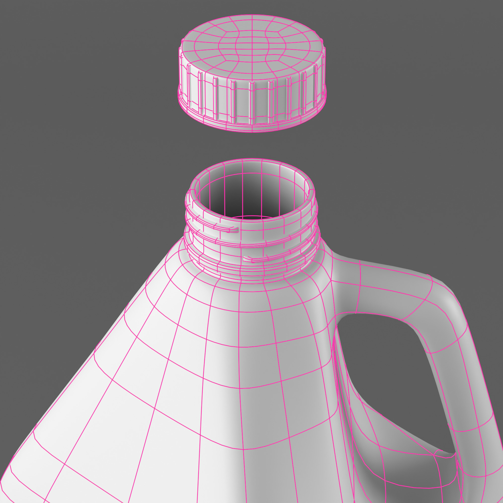 Plastic Gallon Low-poly 3D model_9
